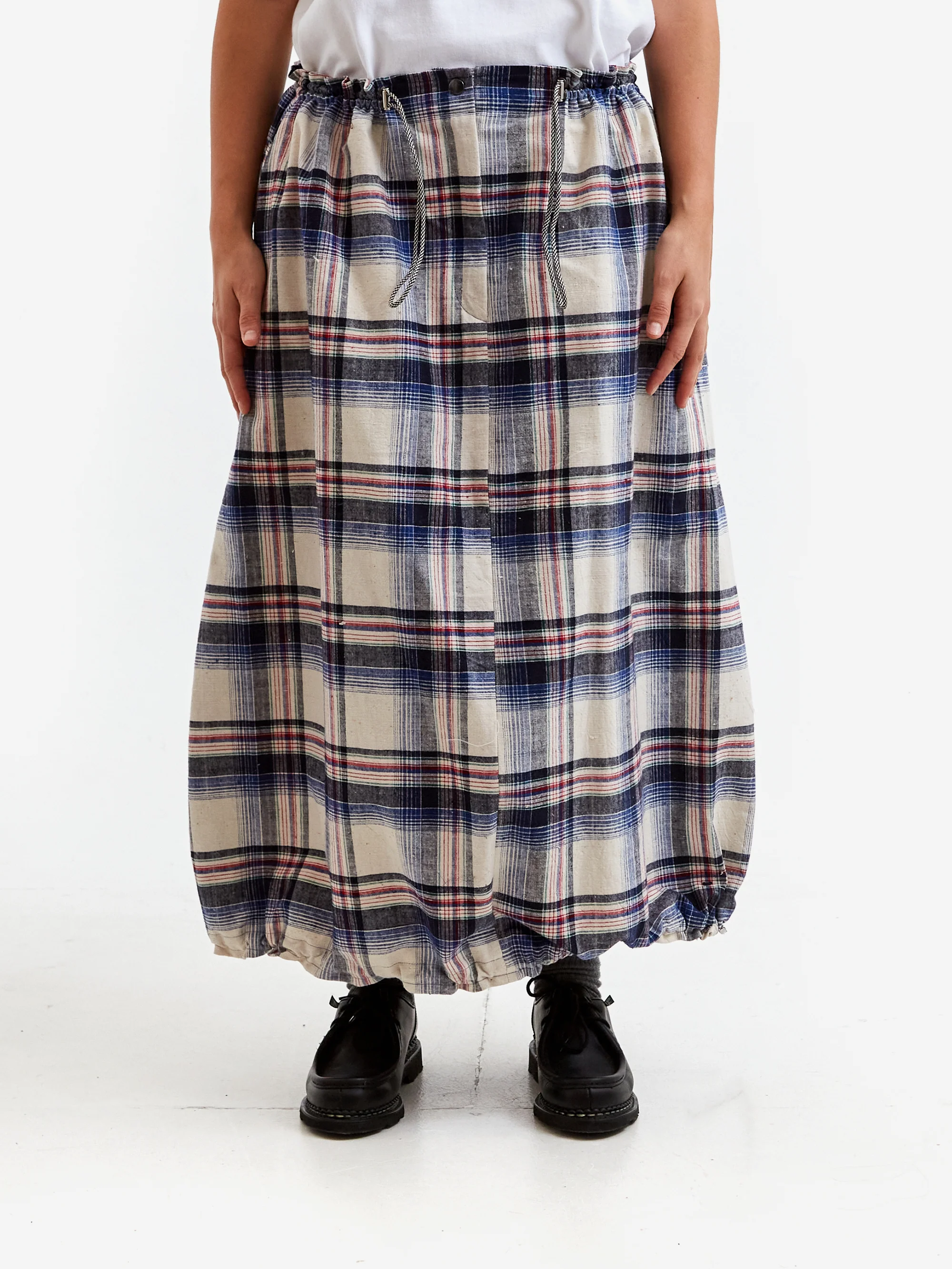 This Uniform Deadstock Vintage Skirt - Blue/Black/Red Plaid