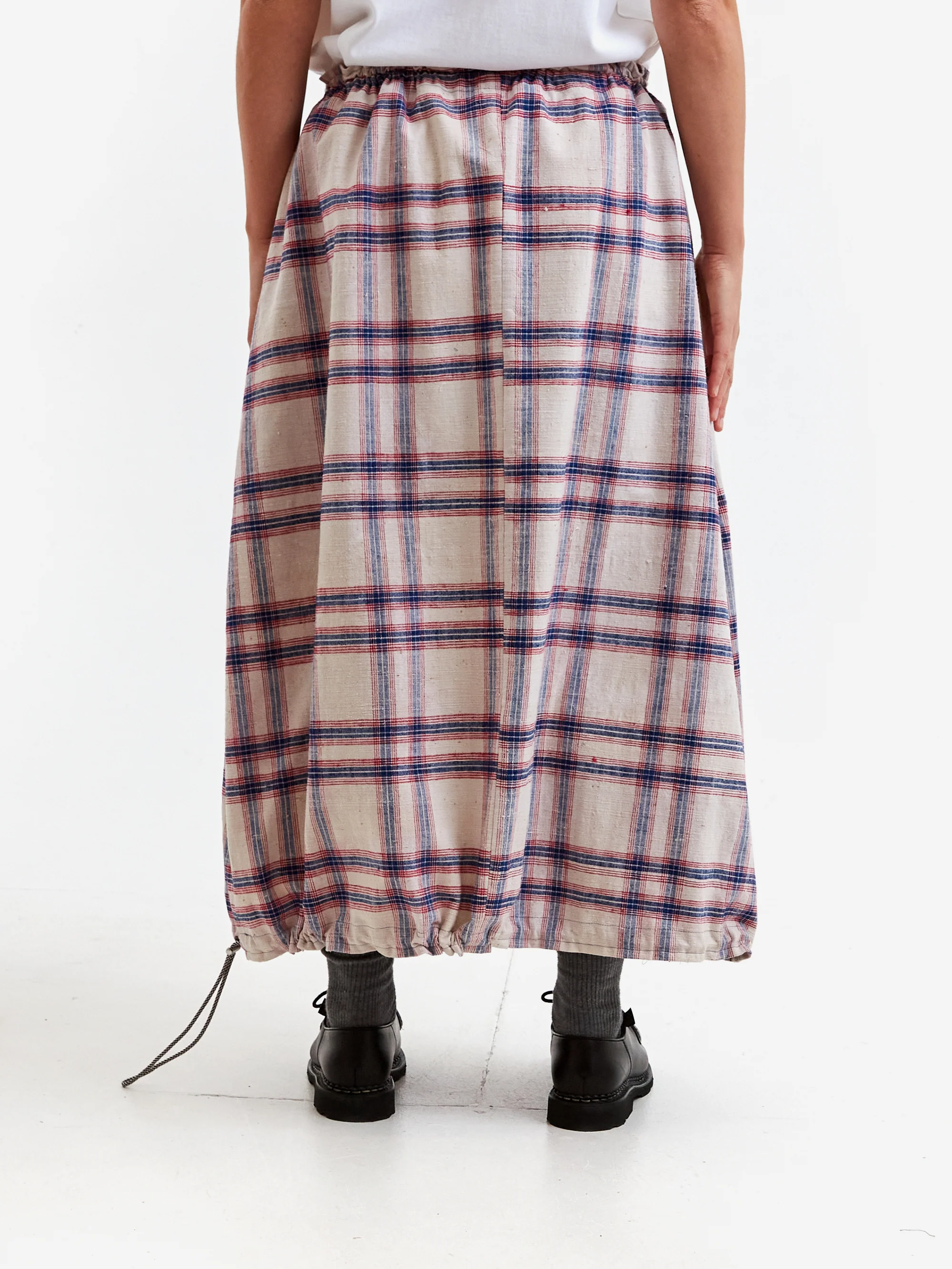 This Uniform Deadstock Vintage Skirt - Red/Blue Plaid - Image 3
