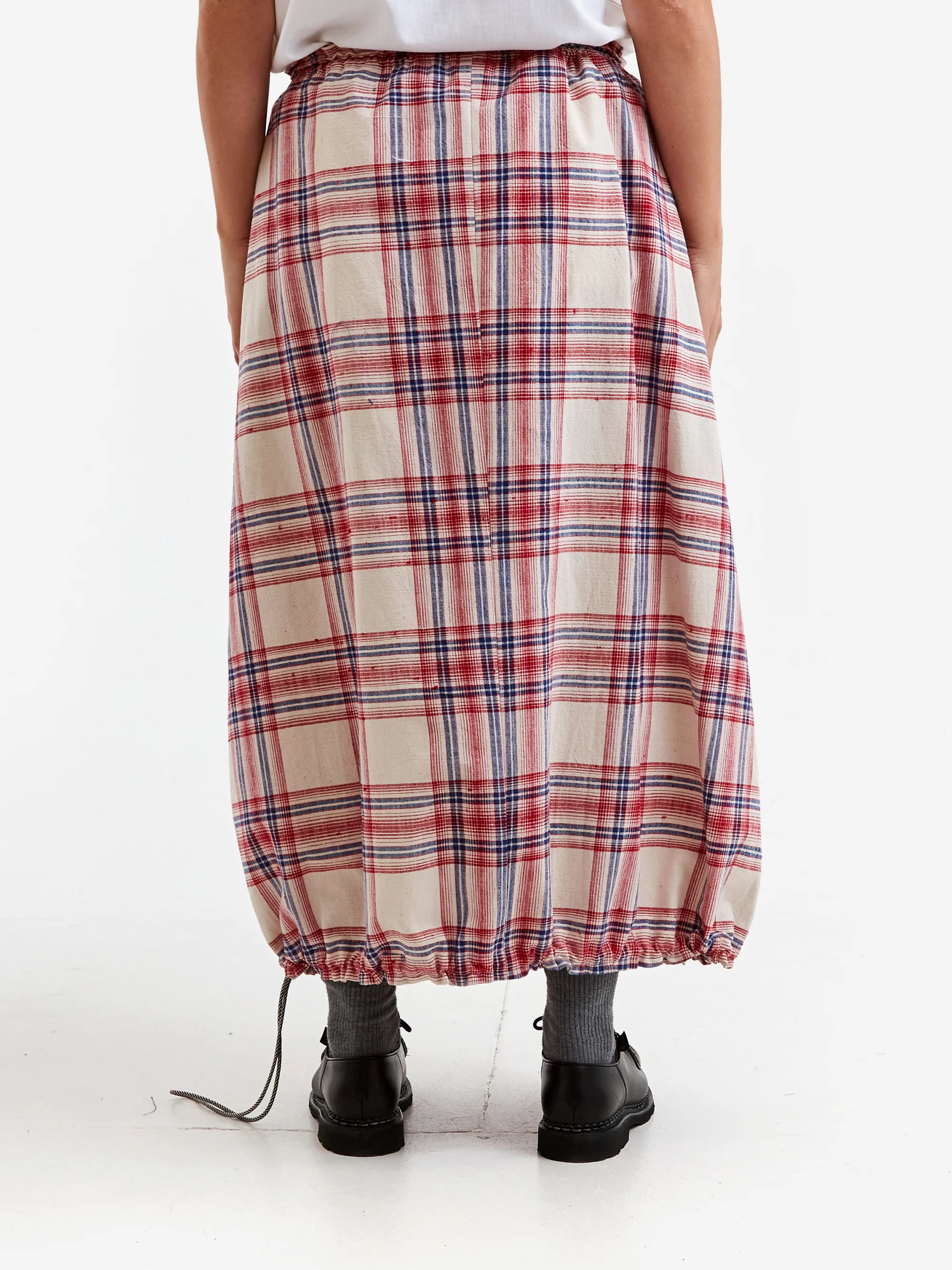 This Uniform Deadstock Vintage Skirt - Red/Blue/Red Plaid - Image 3