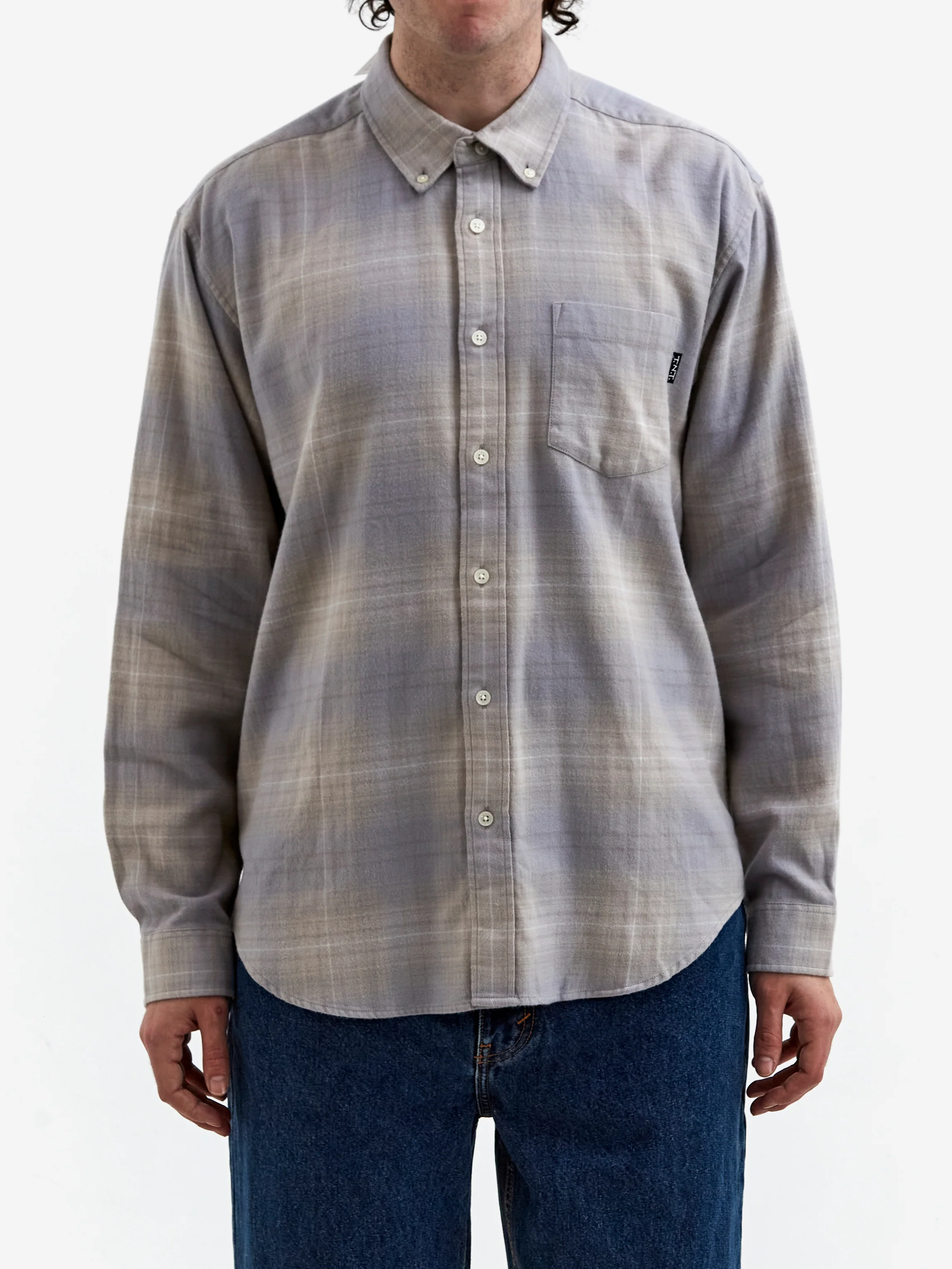 thisisneverthat Flannel Check Shirt - Grey - Image 2