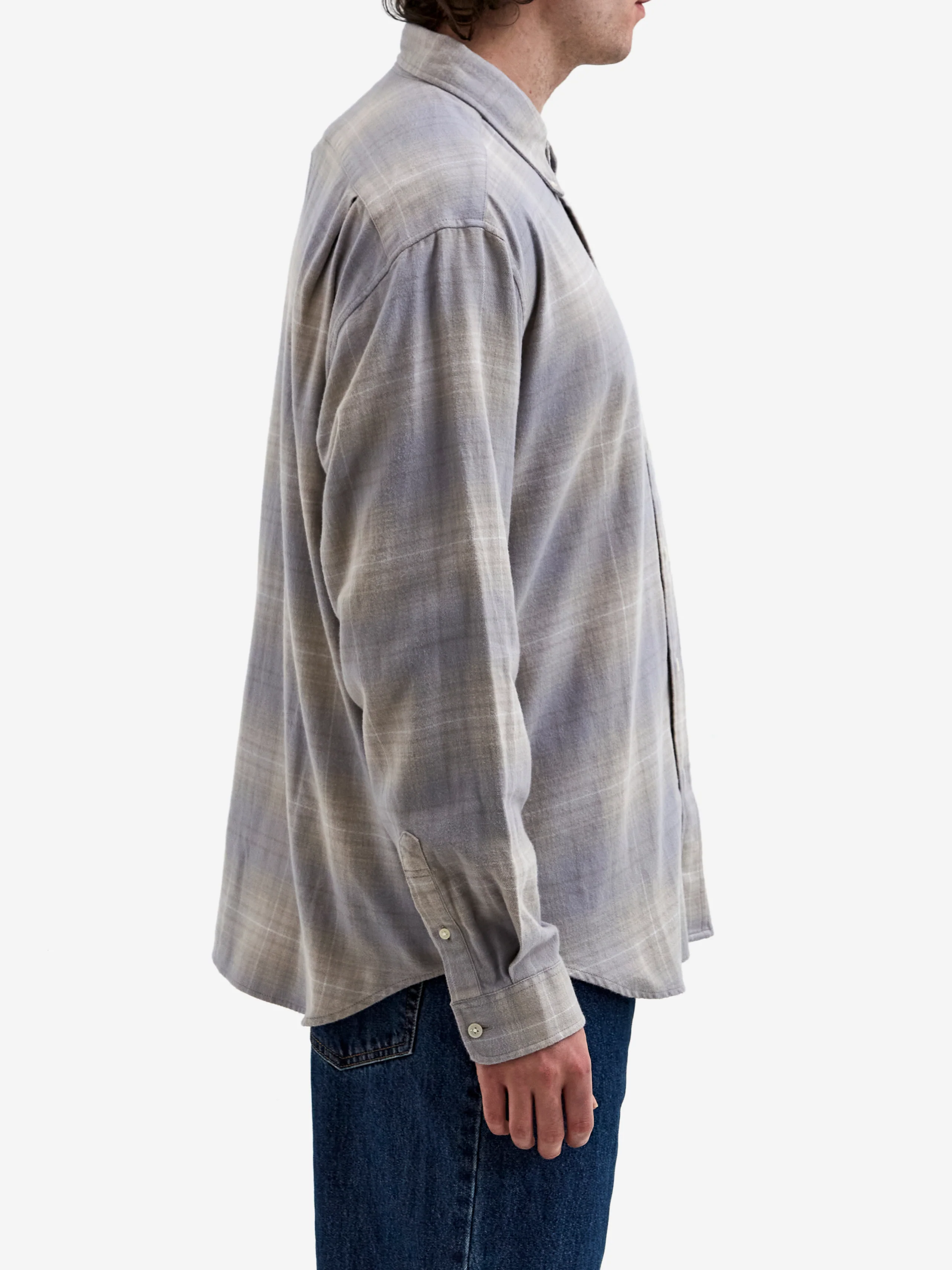 thisisneverthat Flannel Check Shirt - Grey - Image 5