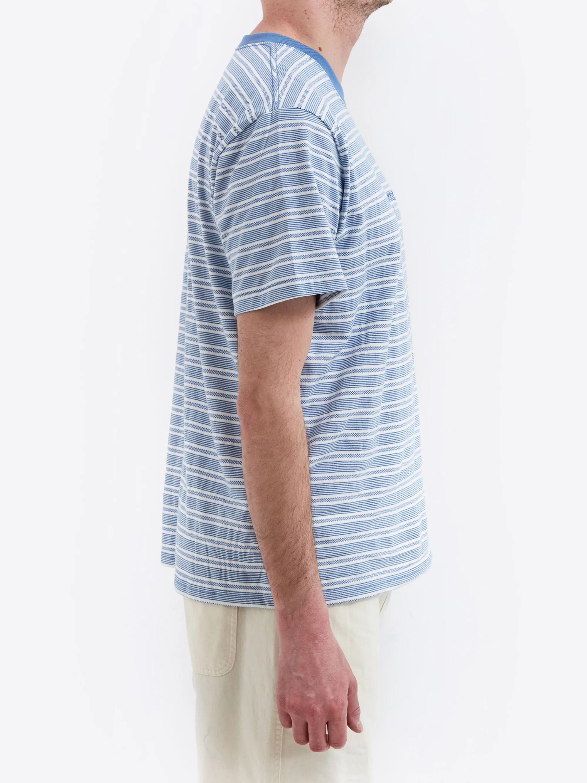 thisisneverthat Micro Striped T-Shirt - Blue - Image 5