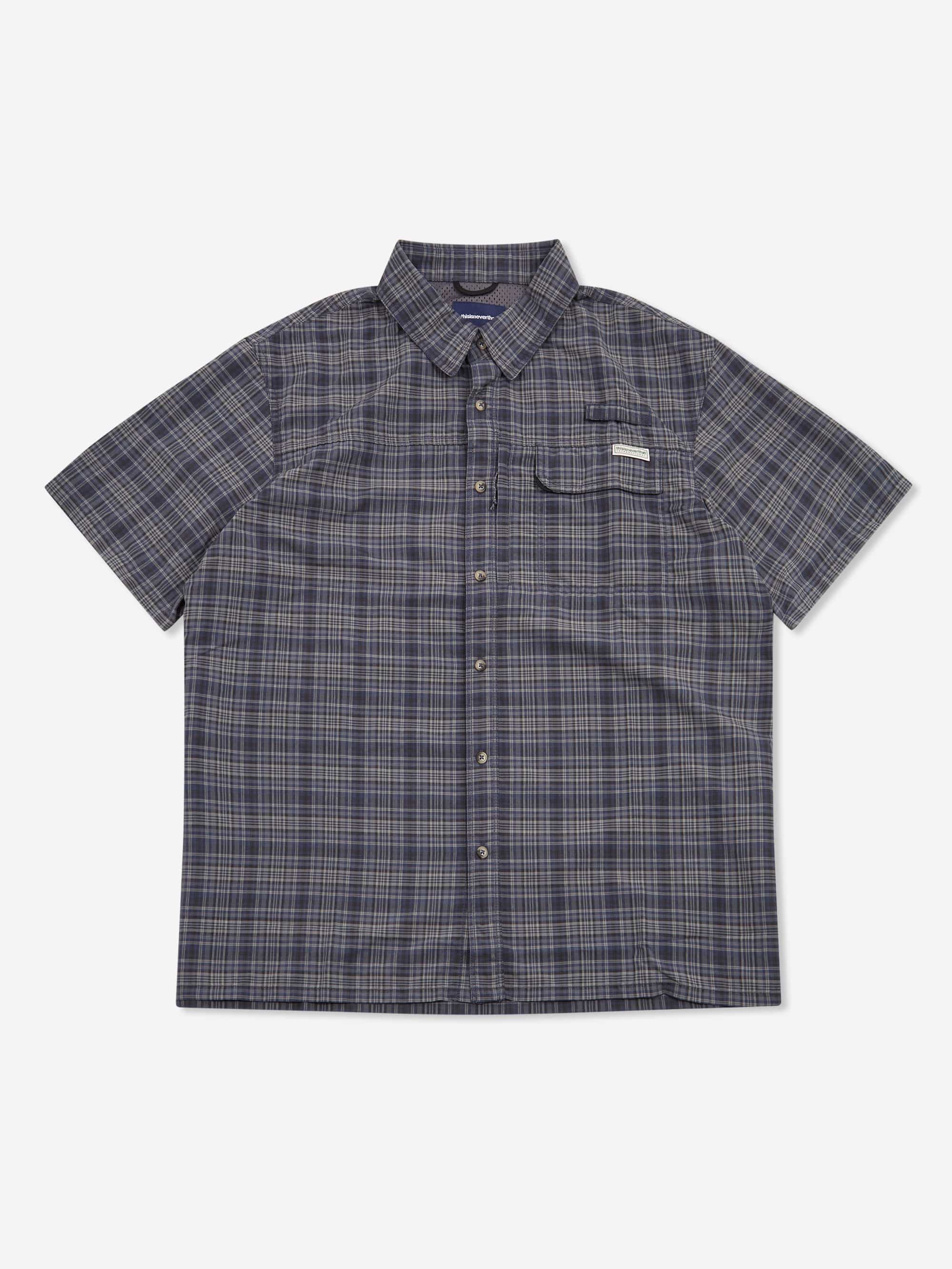 thisisneverthat Plaid S/S Fishing Shirt - Dark Navy