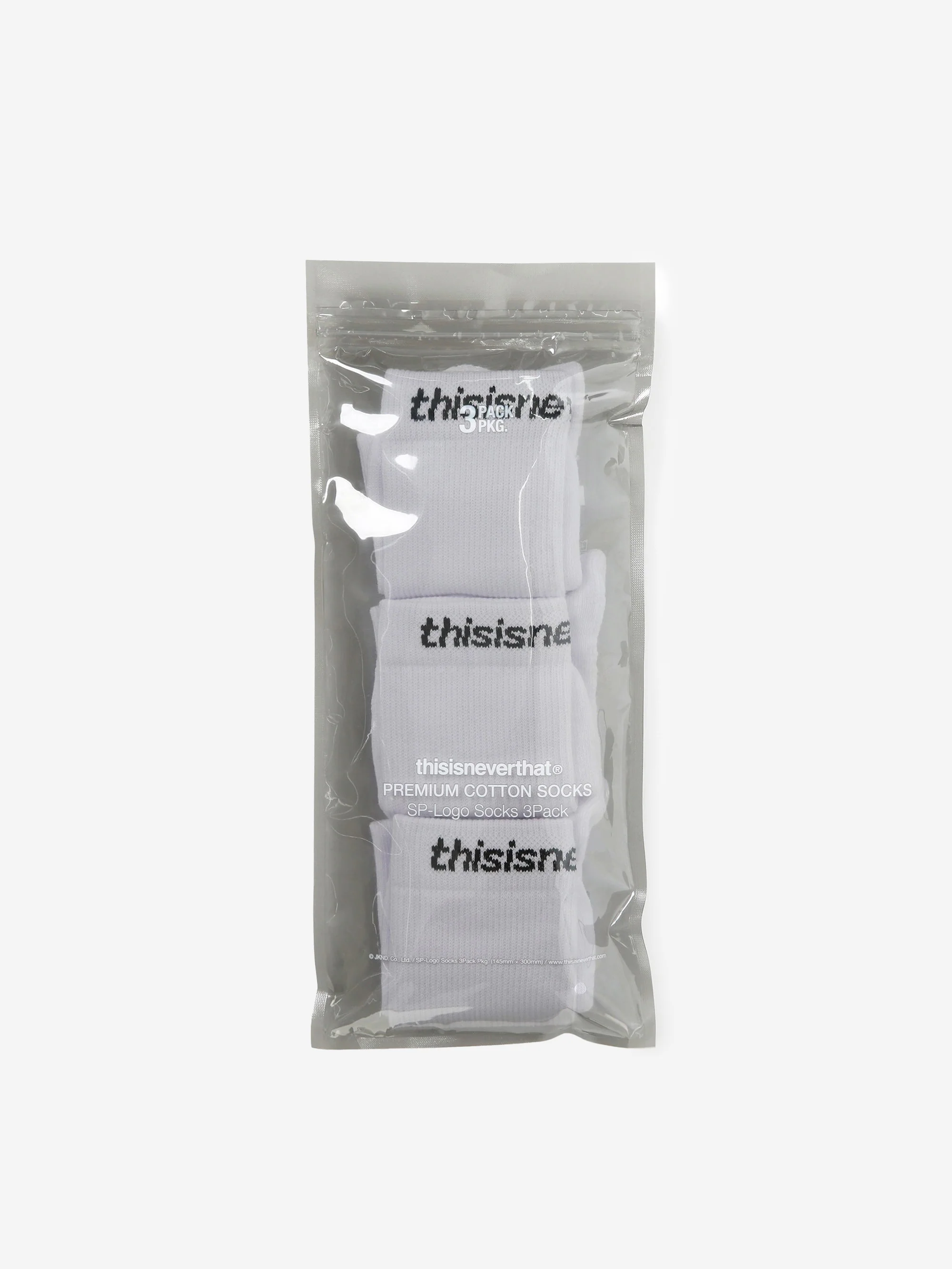 thisisneverthat SP Logo Socks 3Pack - White - Image 3