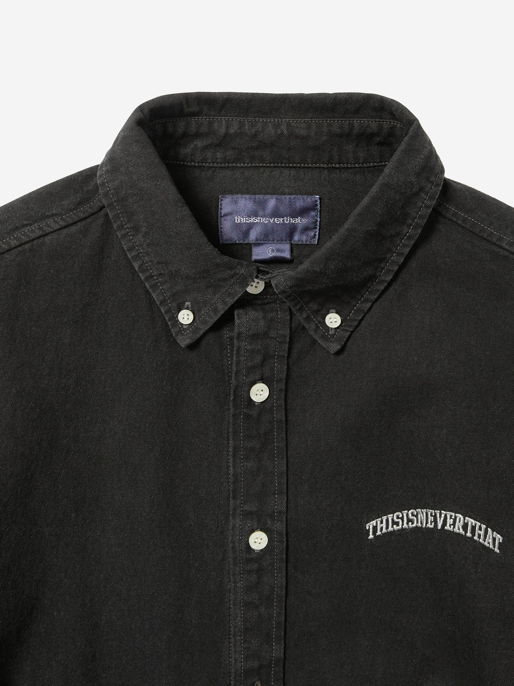 thisisneverthat Washed Denim Shirt - Black - Image 3