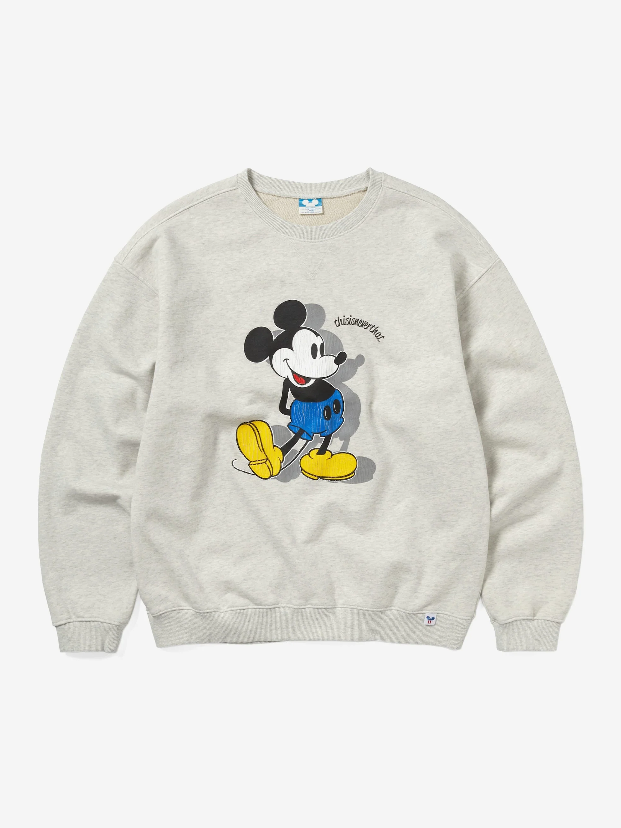 thisisneverthat x Disney Mickey Classic Crewneck - Grey Heather