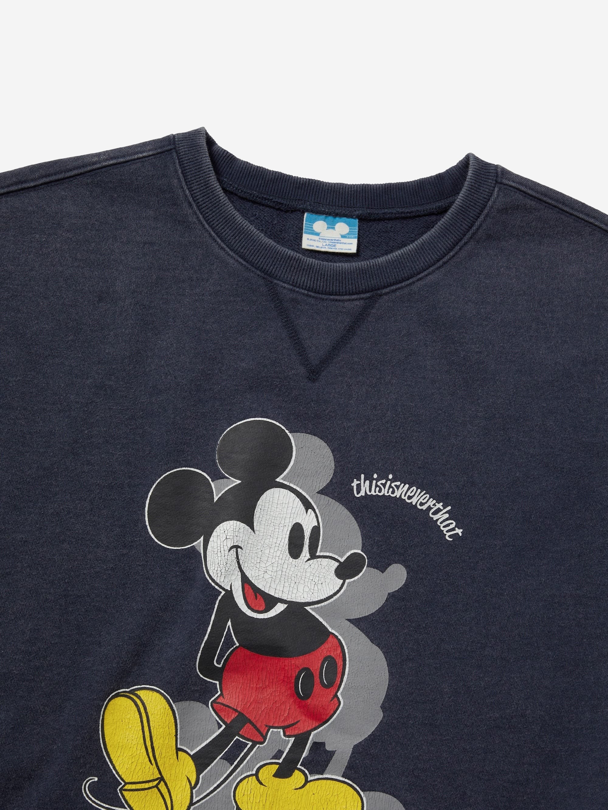 thisisneverthat x Disney Mickey Classic Crewneck - Navy - Image 2