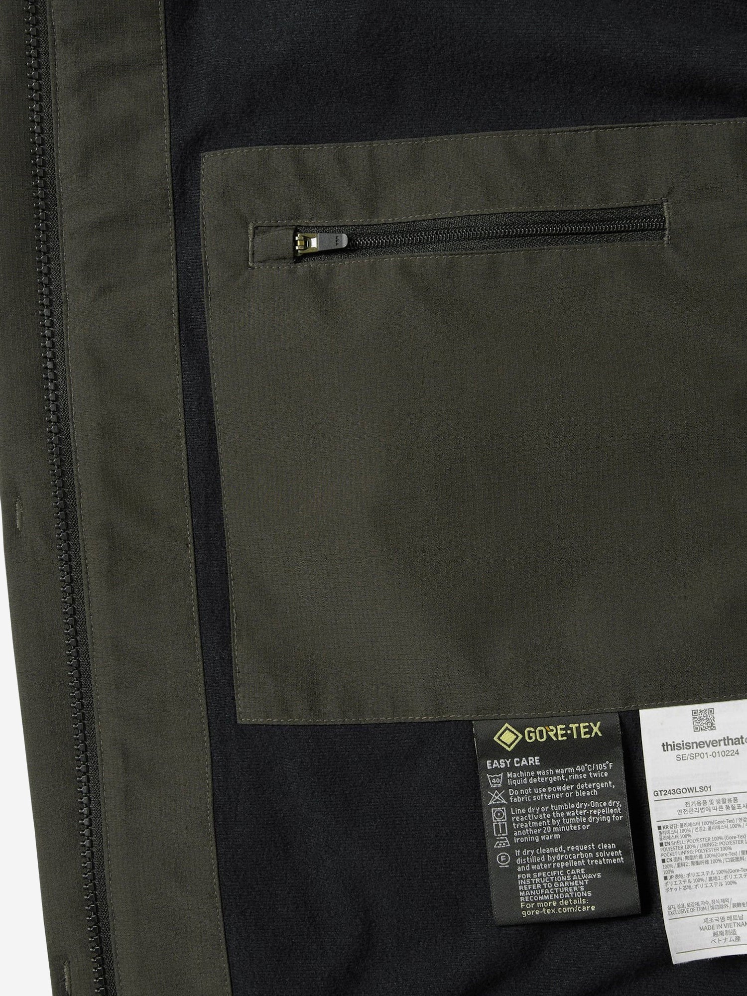 thisisneverthat x Goretex 2L Wet Weather Jacket - Olive - Image 5