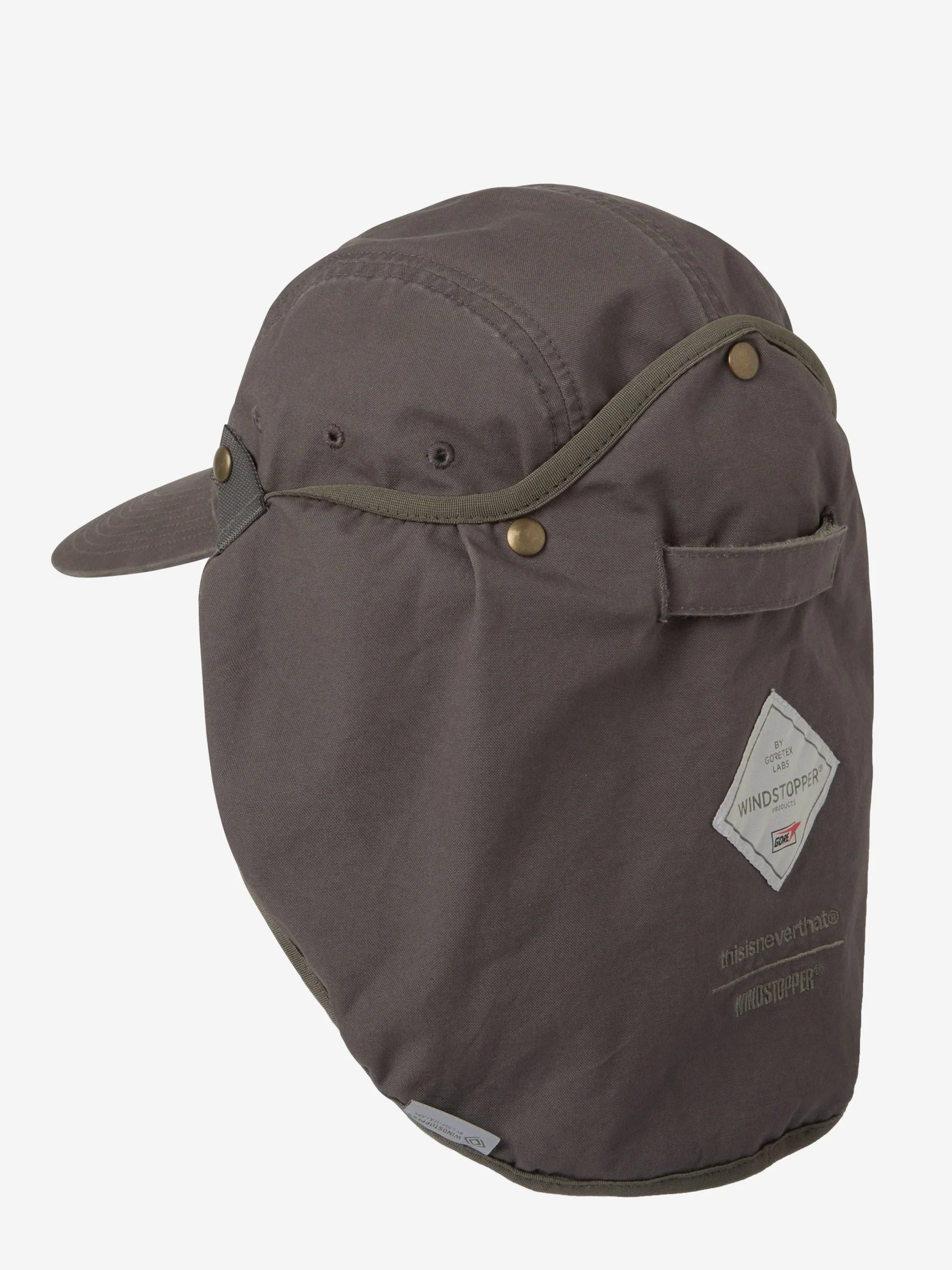 thisisneverthat x Goretex Windstopper Gear Cap - Off Black - Image 4