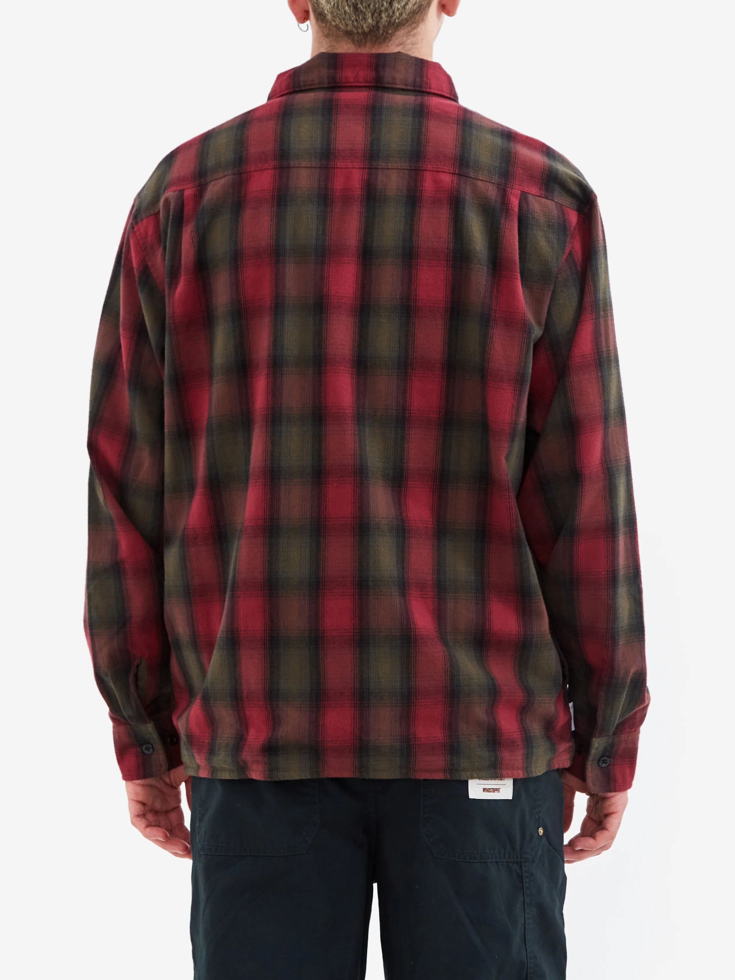 thisisneverthat x Goretex Windstopper Shaggy Check Shirt - Red - Image 5