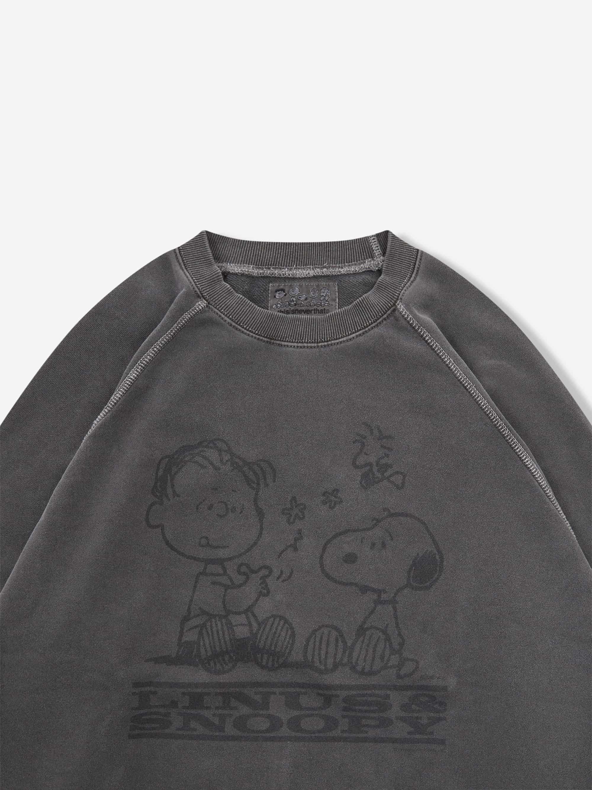 thisisneverthat x Peanuts Faded Crewneck - Charcoal - Image 2