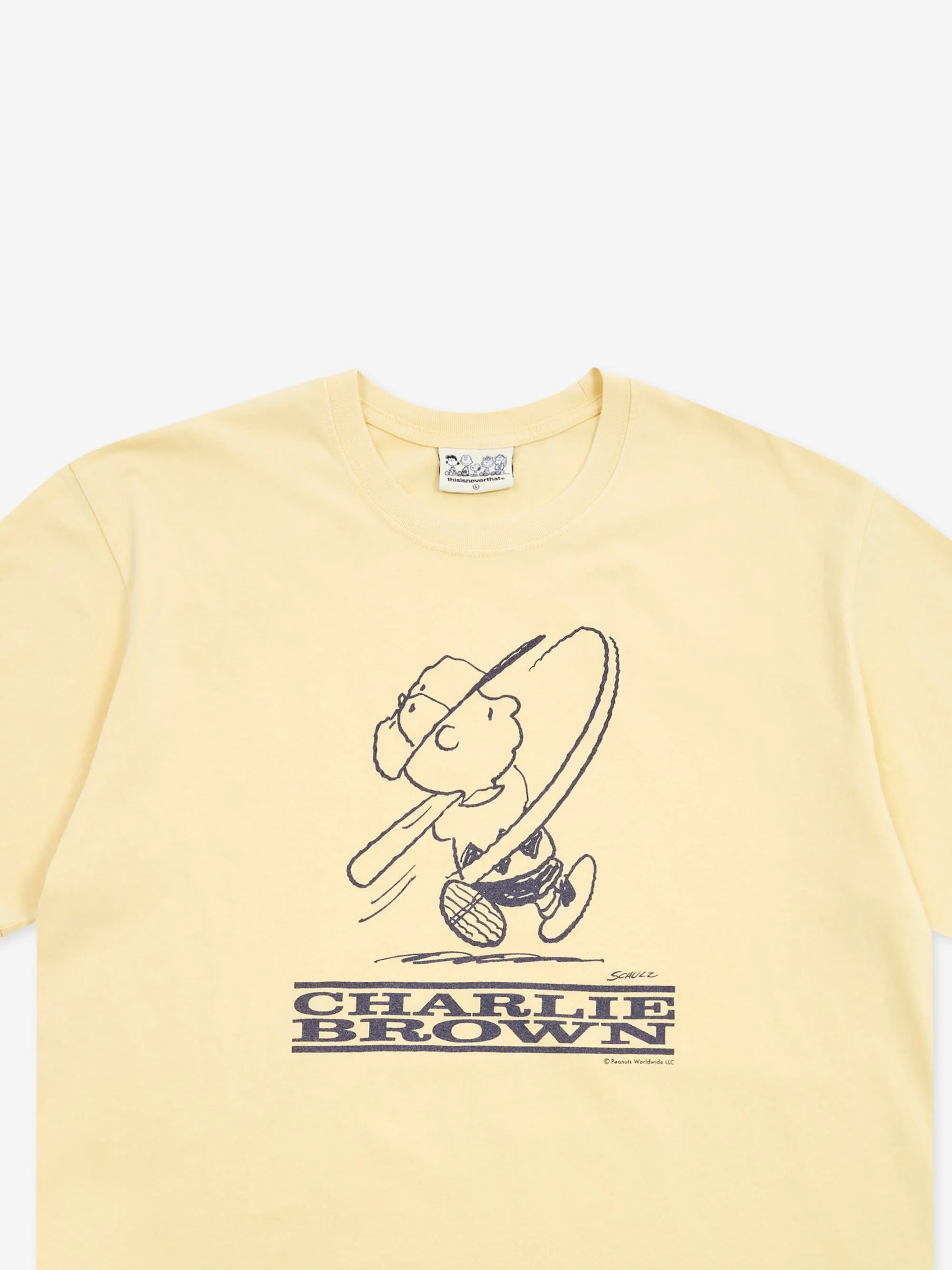 thisisneverthat x Peanuts Tee - Faded  Yellow - Image 2