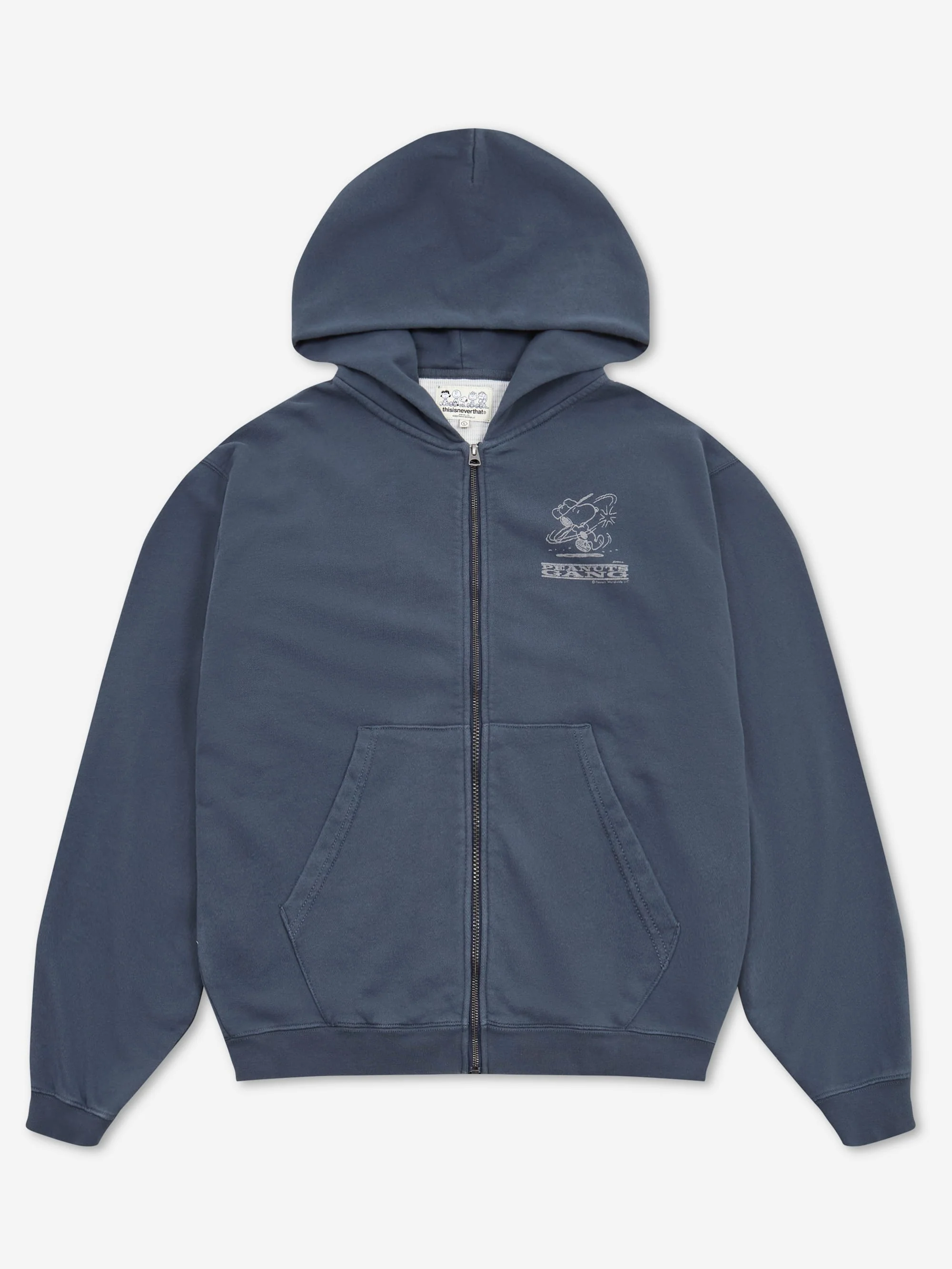 thisisneverthat x Peanuts Zip Up Hoodie - Navy