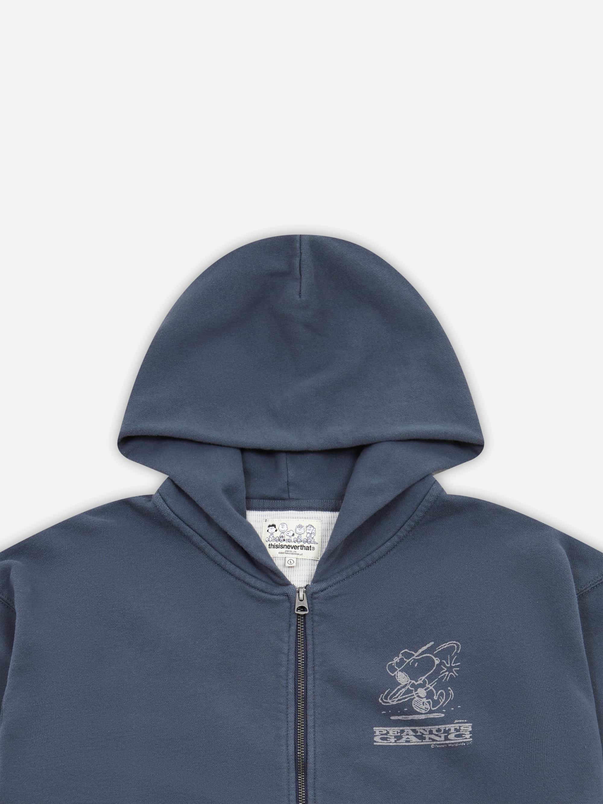 thisisneverthat x Peanuts Zip Up Hoodie - Navy - Image 2