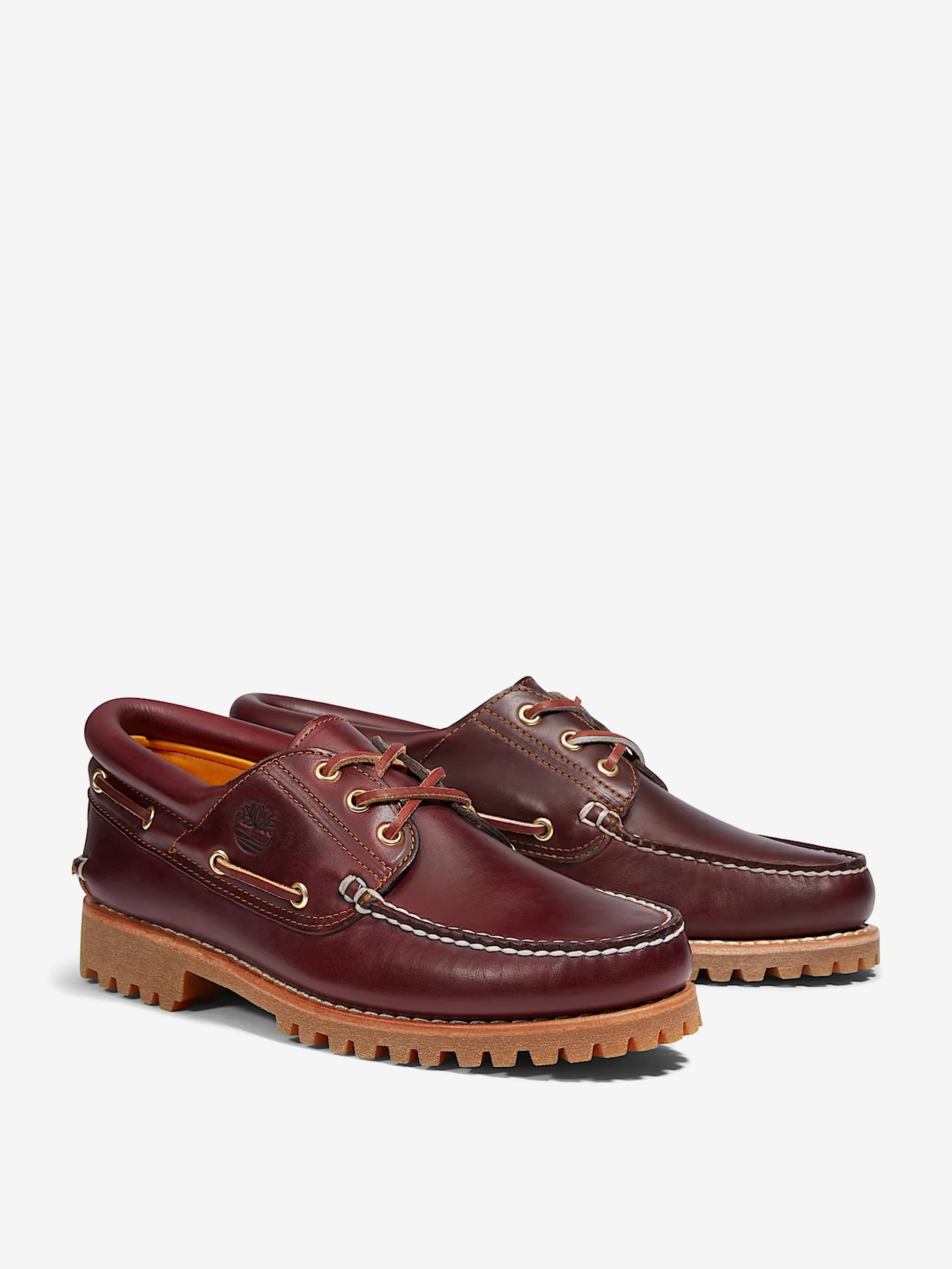 Timberland Authentic 3-Eye Lug Handsewn Boat Shoe - Burgundy - Image 2
