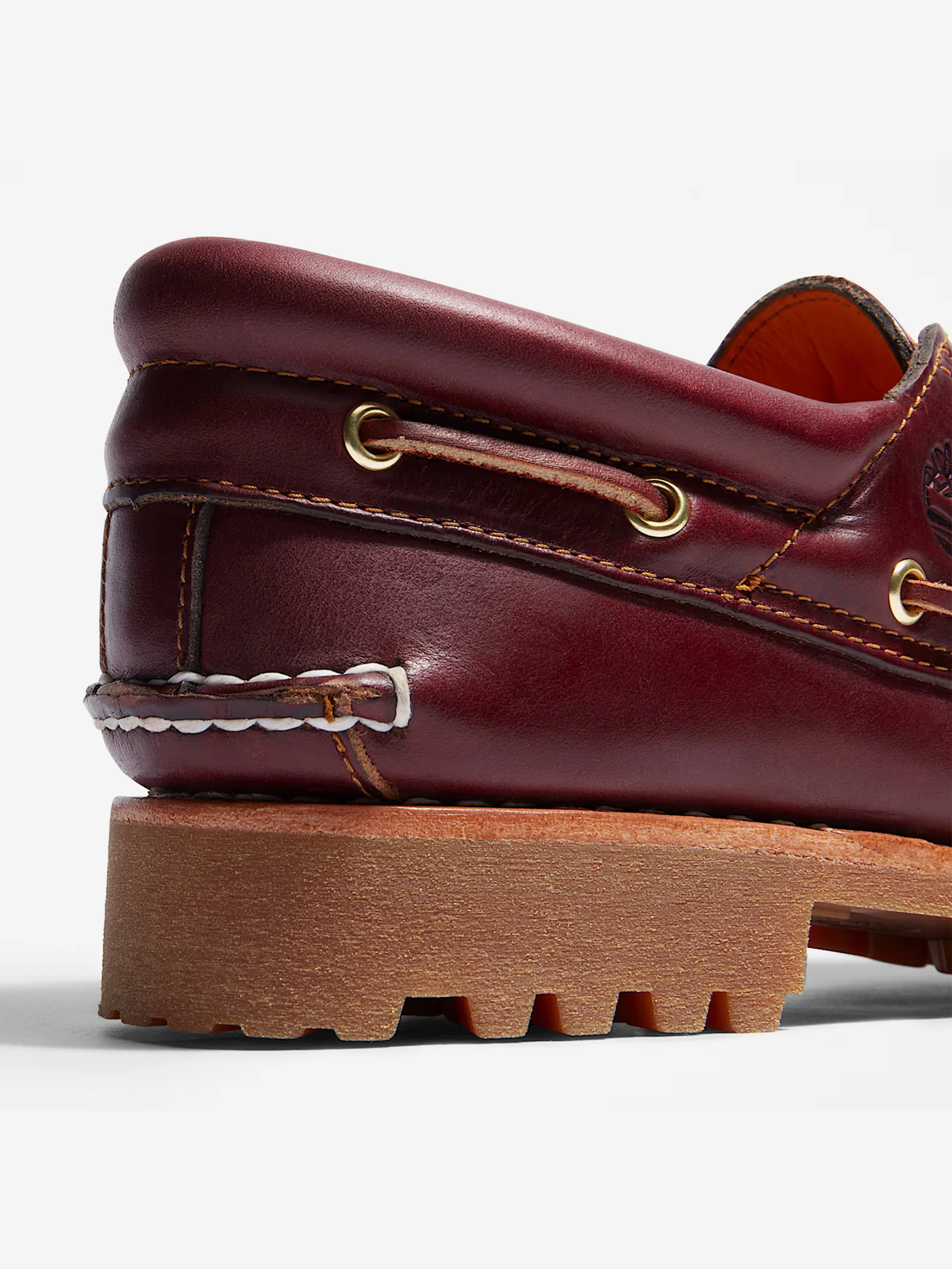 Timberland Authentic 3-Eye Lug Handsewn Boat Shoe - Burgundy - Image 6