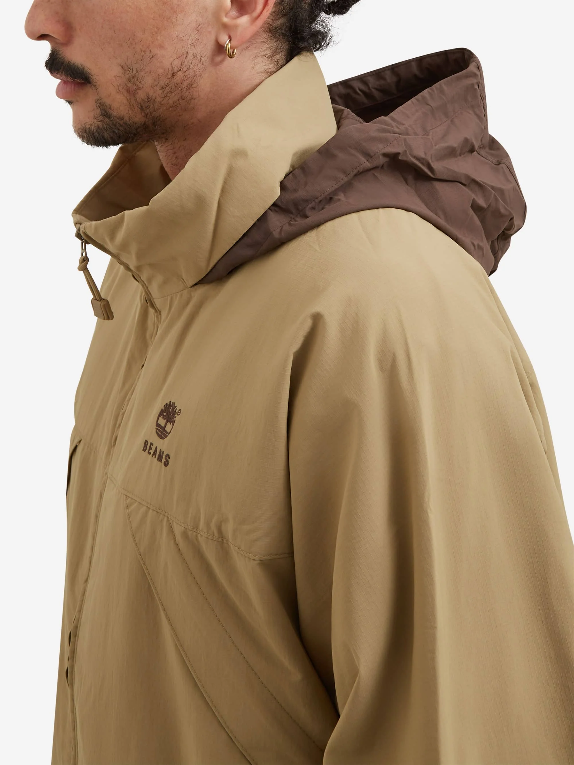 Timberland X Beams Zip Up Convertible Jacket - British Khaki - Image 6