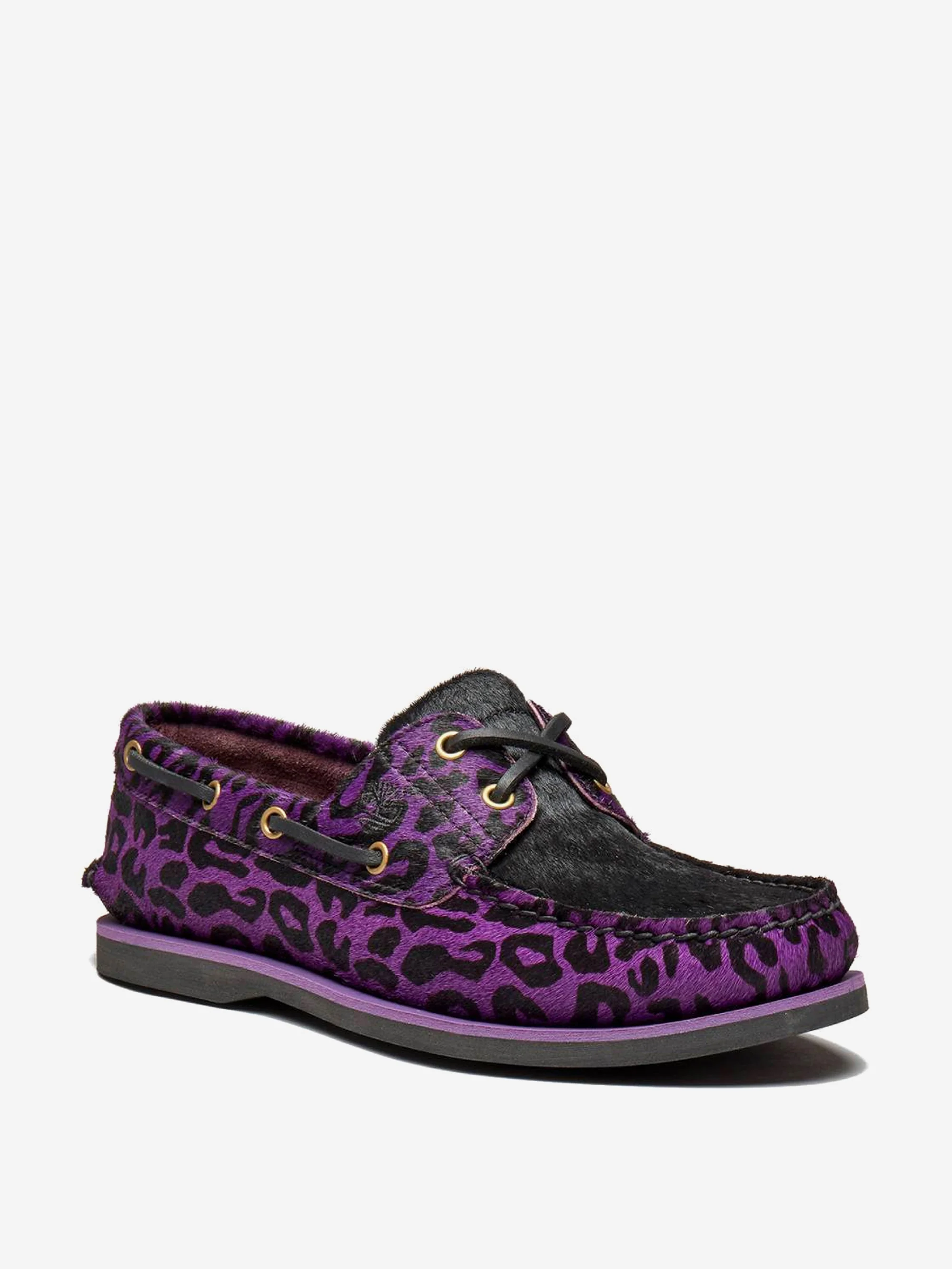 Timberland x Wacko Maria Classic Boat 2 Eye - Pur Leopard Leather - Image 2
