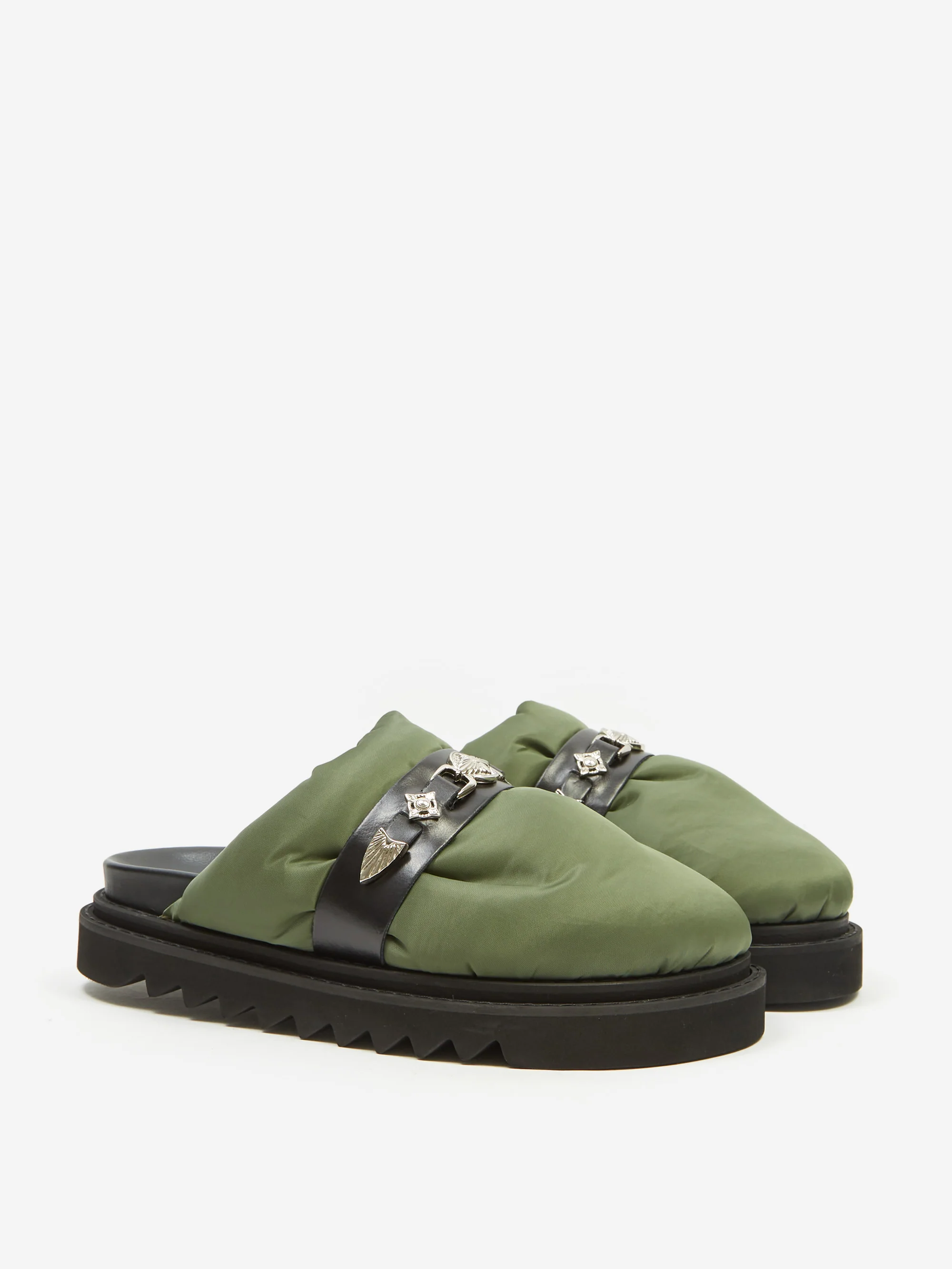 Toga Pulla Padded Mules - Green - Image 2