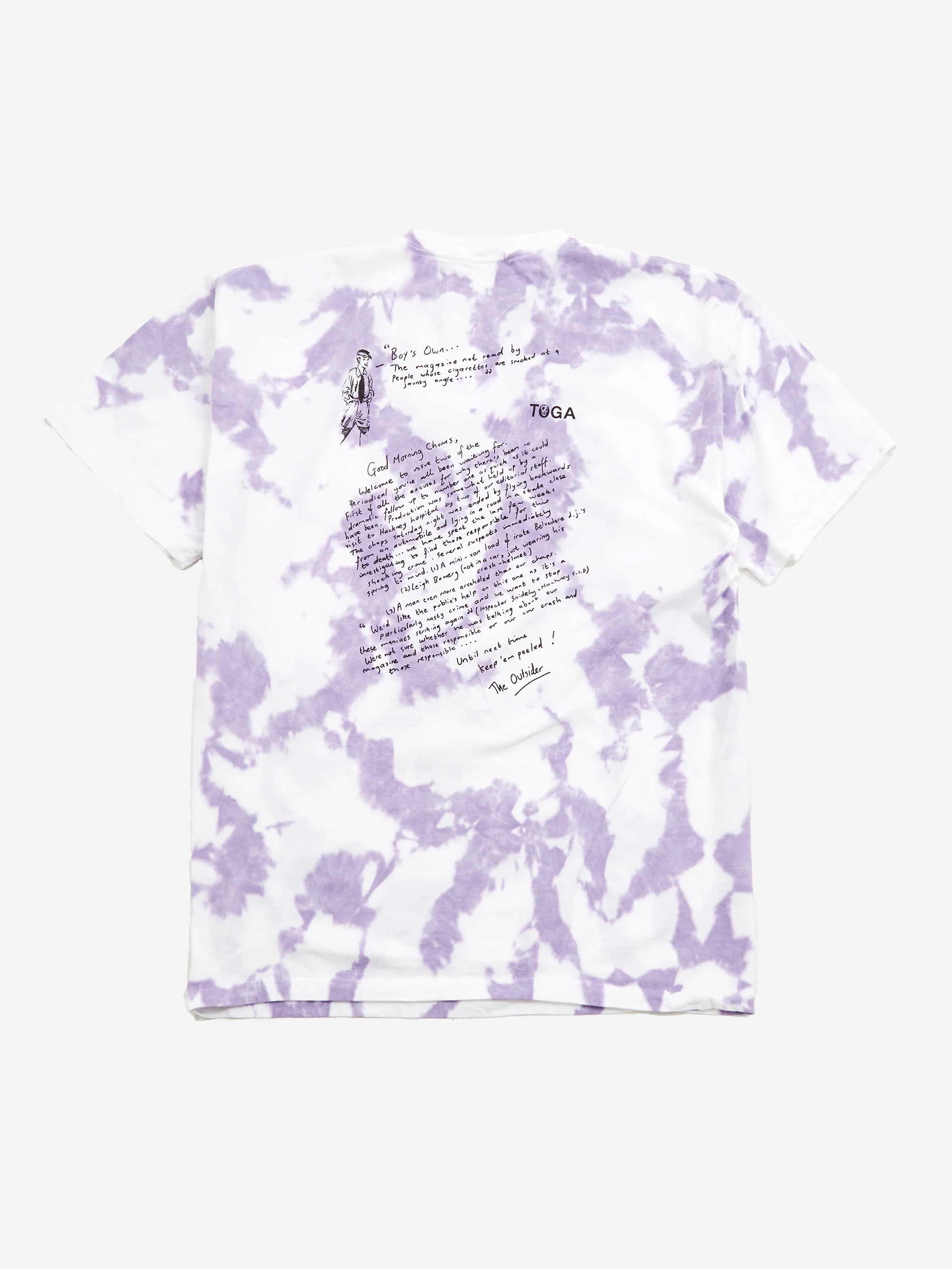 TOGA x Boys Own Boys and Girls Tie Dye Print T-Shirt - Light Purple - Image 4