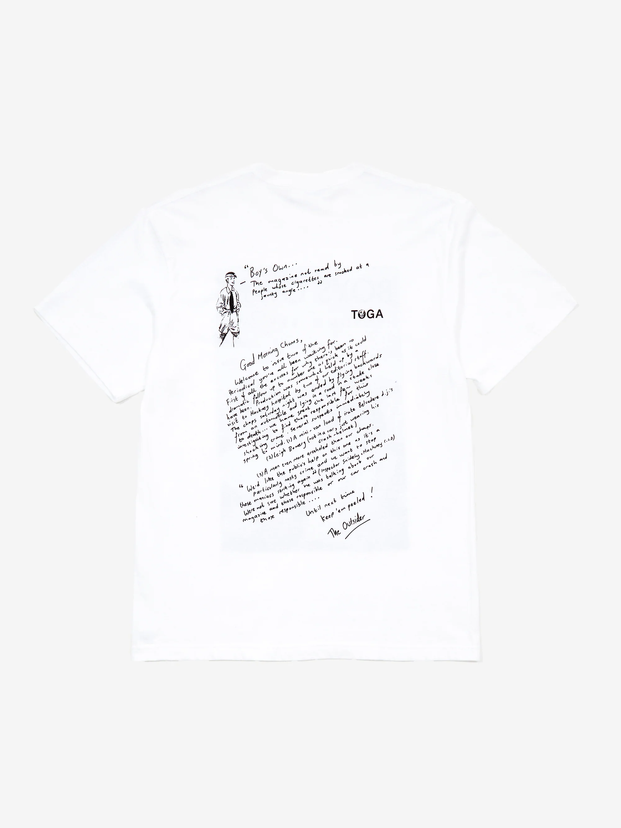 Toga x Boys Own Print T-Shirt - White - Image 3