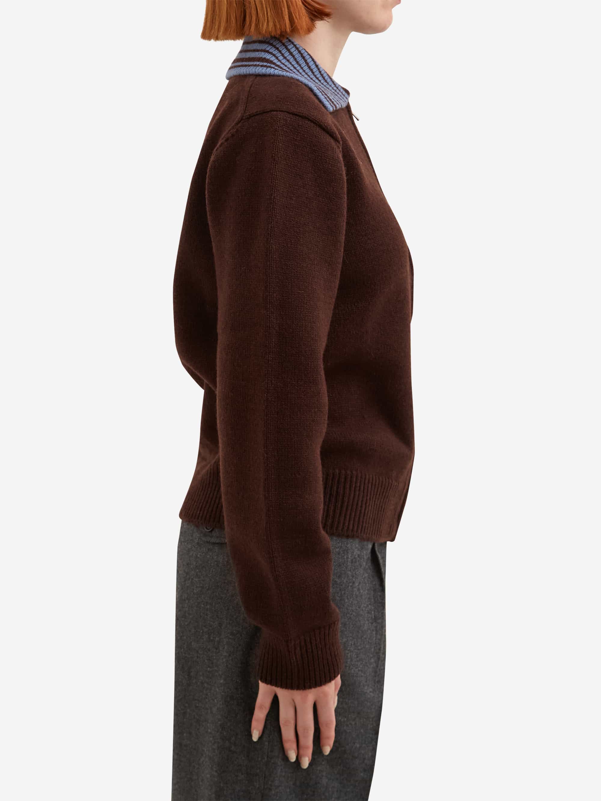 Tonywack Contrast Collar Full-Zip Blouson - Brown - Image 2
