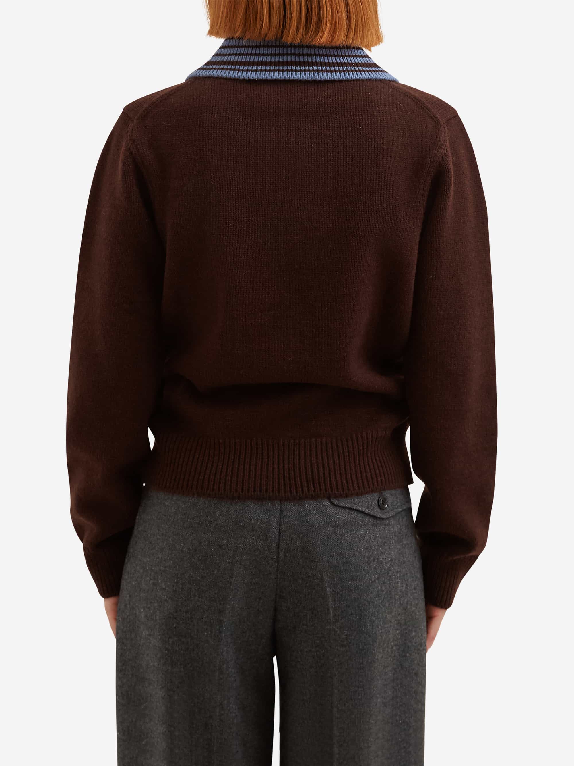 Tonywack Contrast Collar Full-Zip Blouson - Brown - Image 3