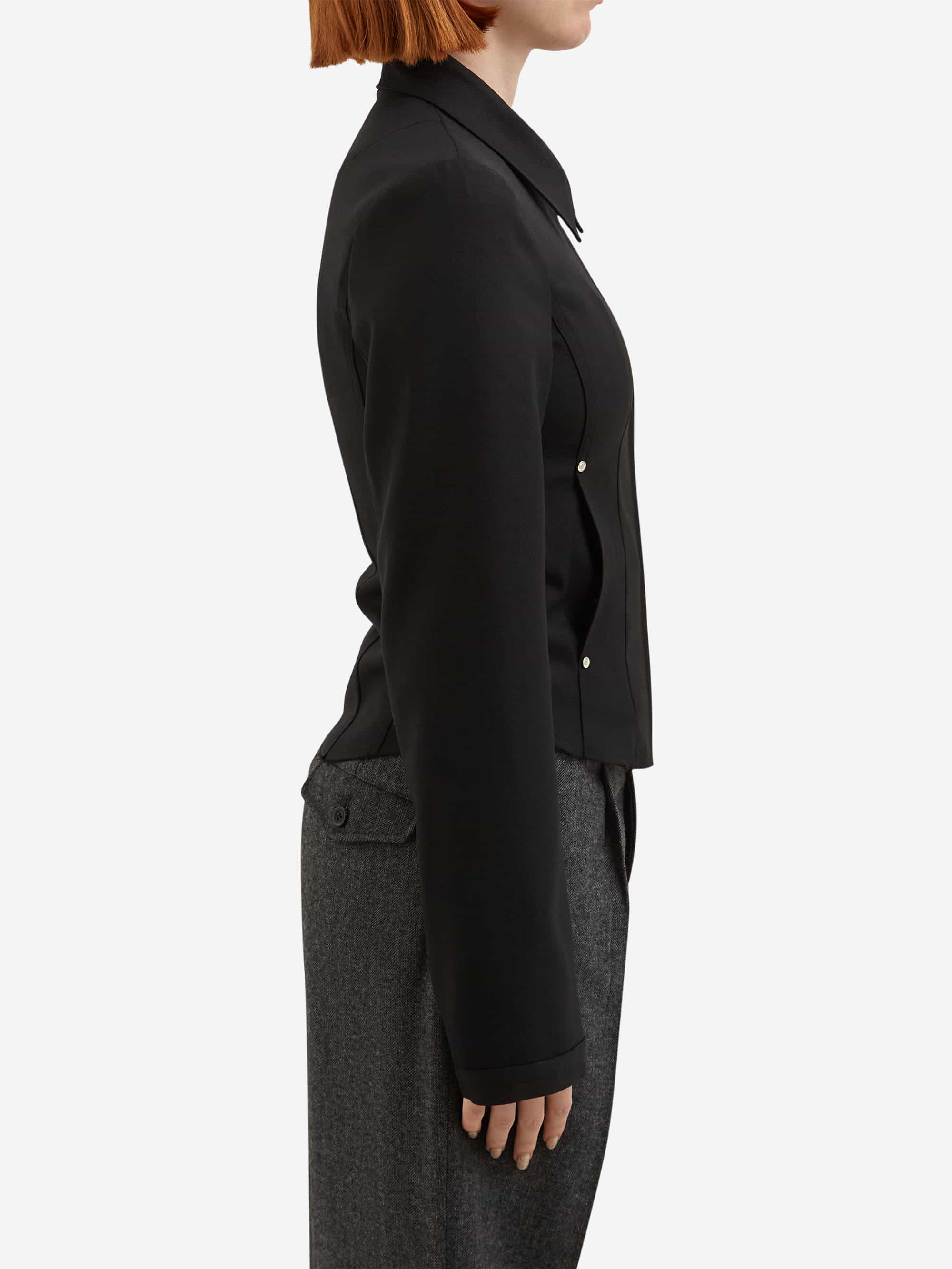 Tonywack Distressed Wool Short Jacket - Black - Image 2
