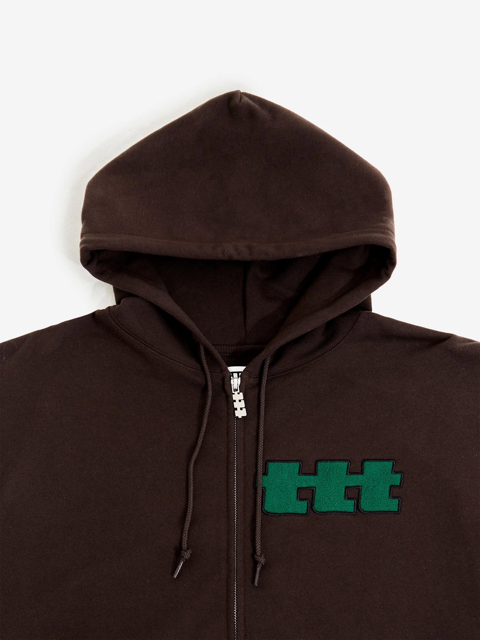 TTT MSW Logo Zip Up Hoodie - Brown - Image 4