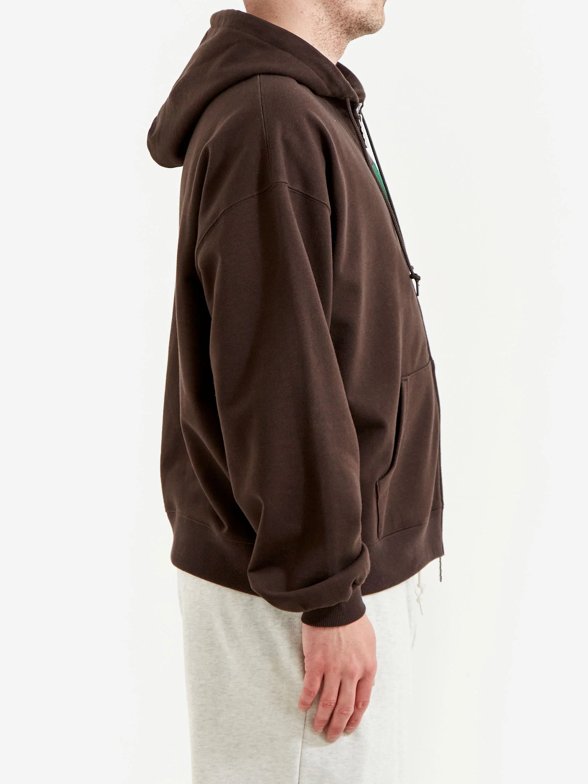 TTT MSW Logo Zip Up Hoodie - Brown - Image 6