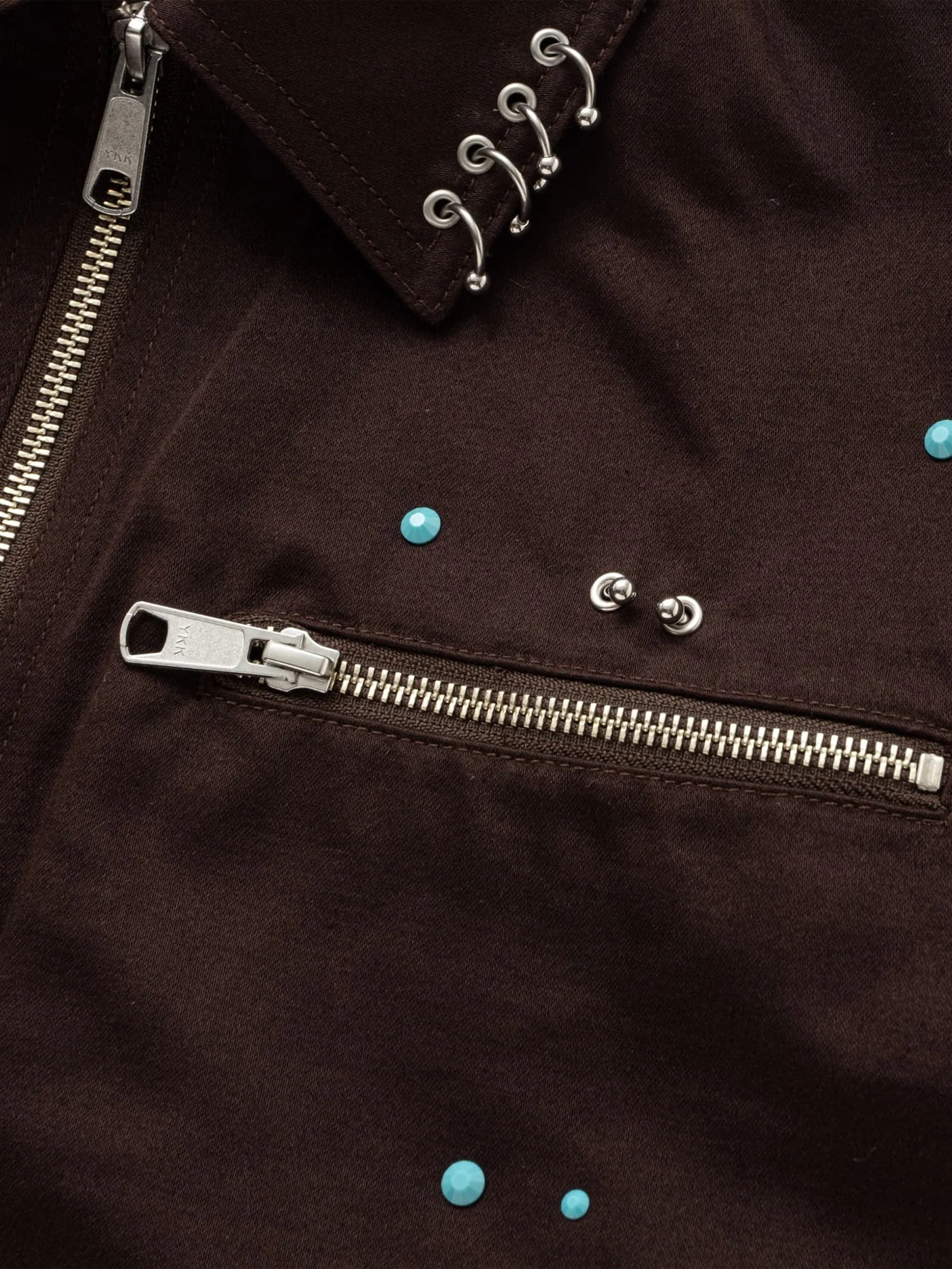 TTT MSW Worker Jacket with Pierce - Brown - Image 2