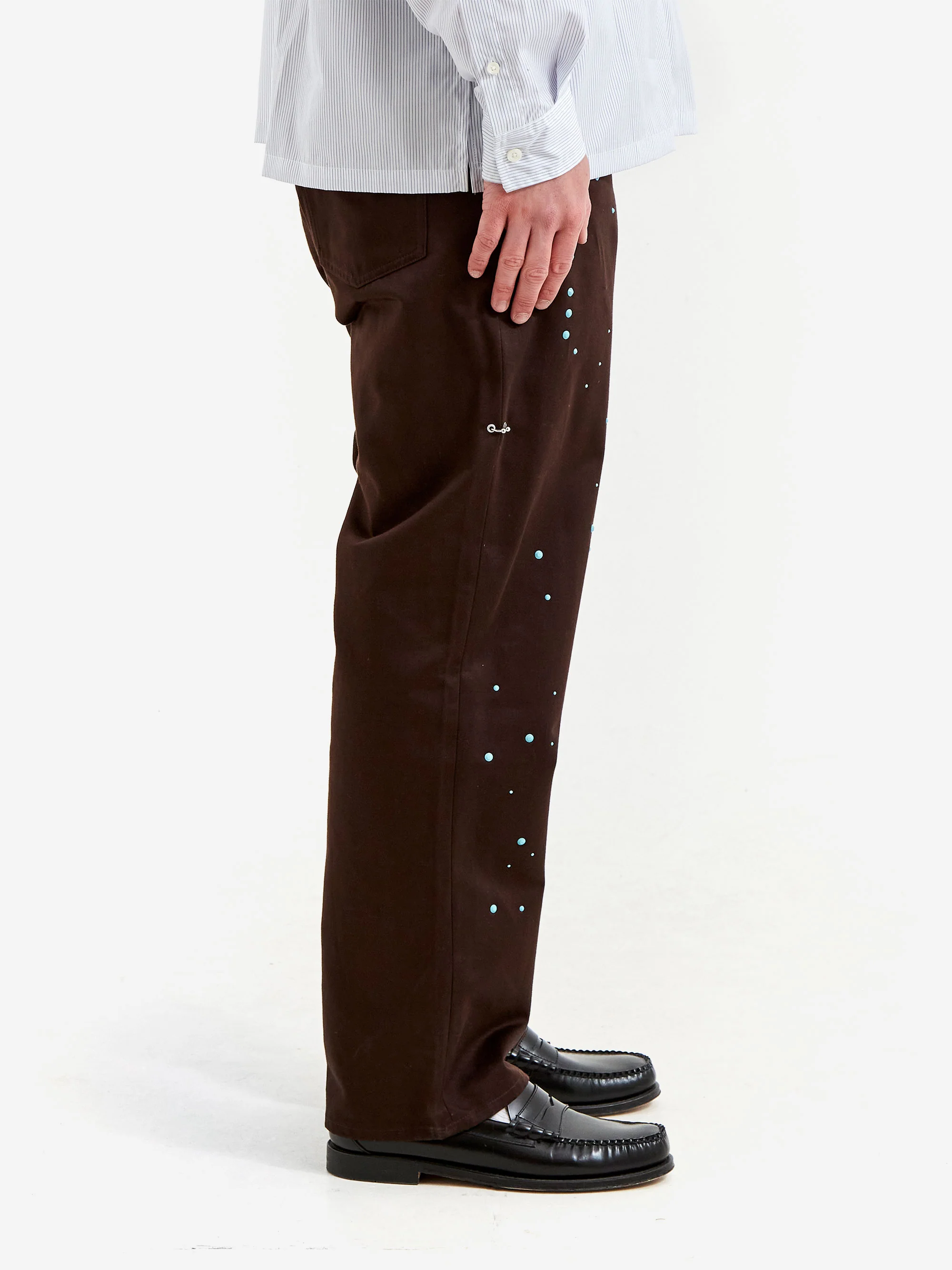TTT MSW Worker Straight Pants with Pierce - Brown - Image 5