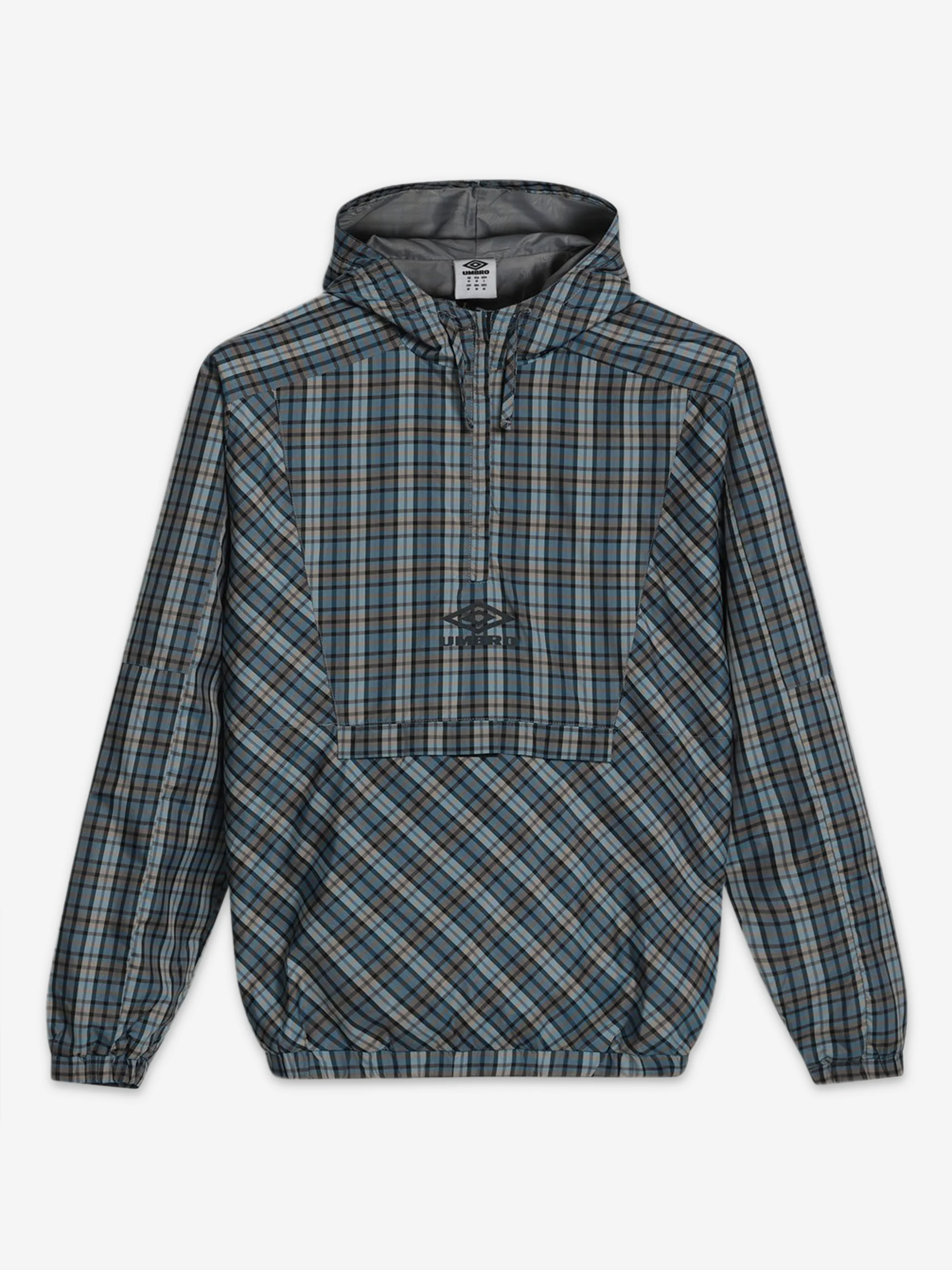 Umbro NQ Checked Cagoule - Grey/Blue Check