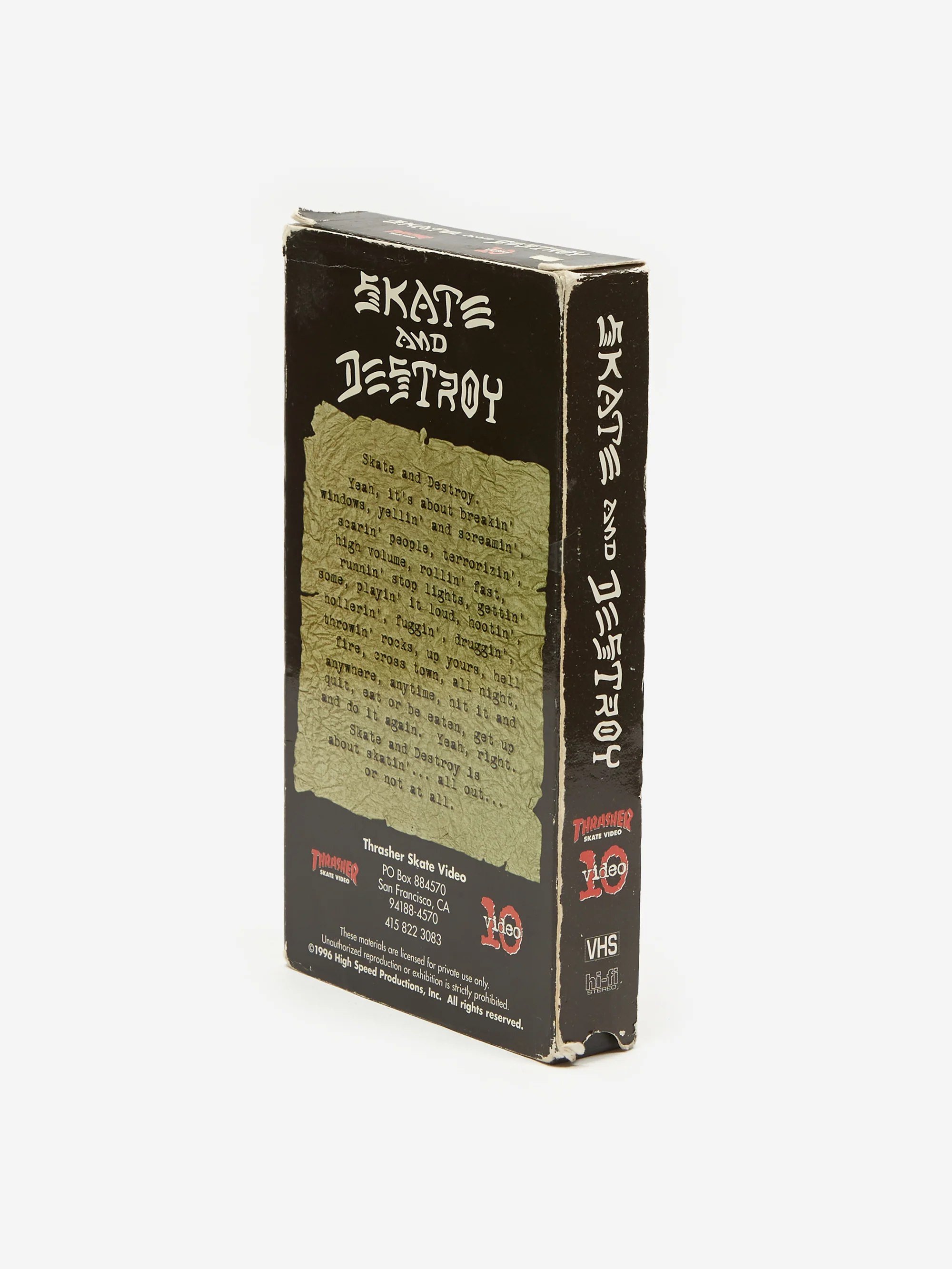 Unified Goods 90's Thrasher Skate & Destroy VHS - Image 3