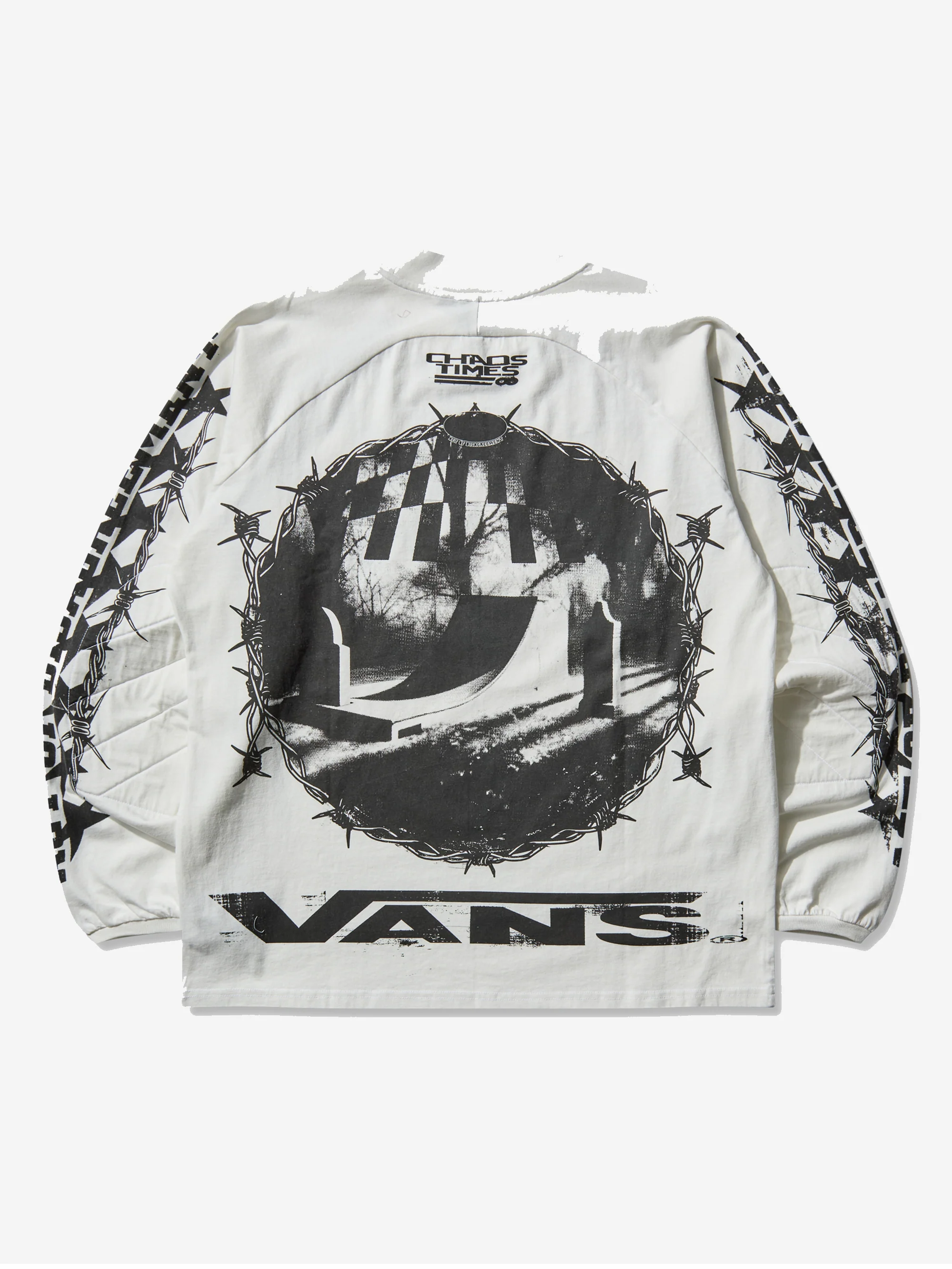 Vans A.O.D. Hazard Longsleeve Tee - White - Image 2