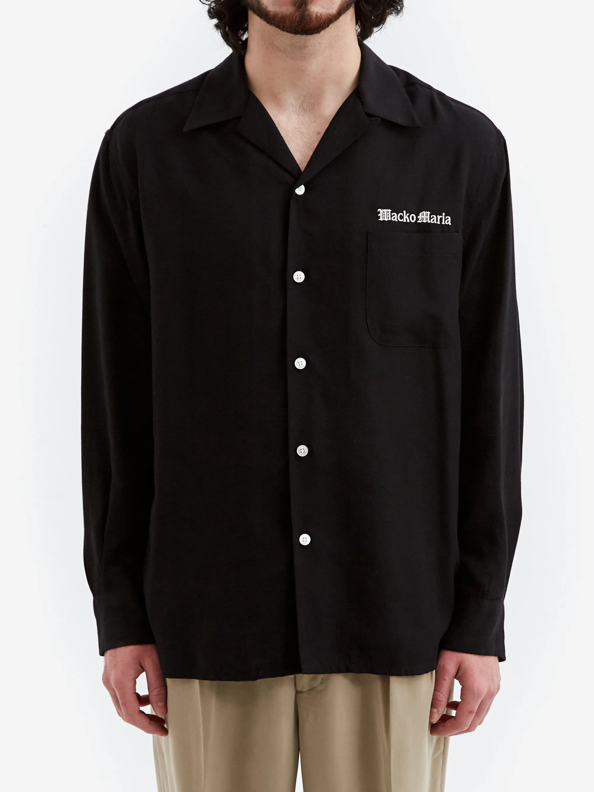 Wacko Maria 50's Shirt L/S ( Type-2 ) - Black - Image 2