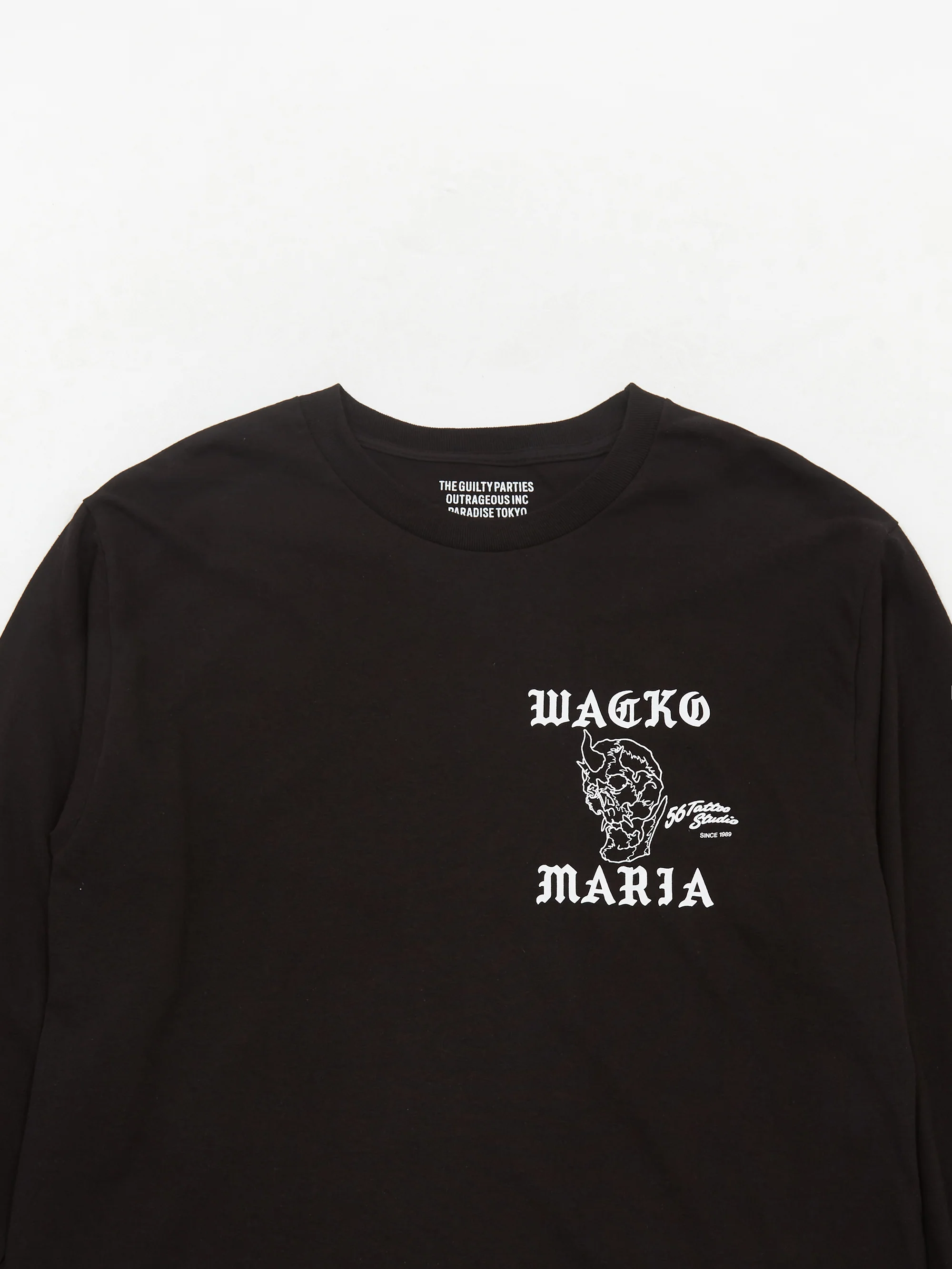 Wacko Maria 56 Tattoo Studio Long Sleeve Crew Neck T-Shirt - Black - Image 3