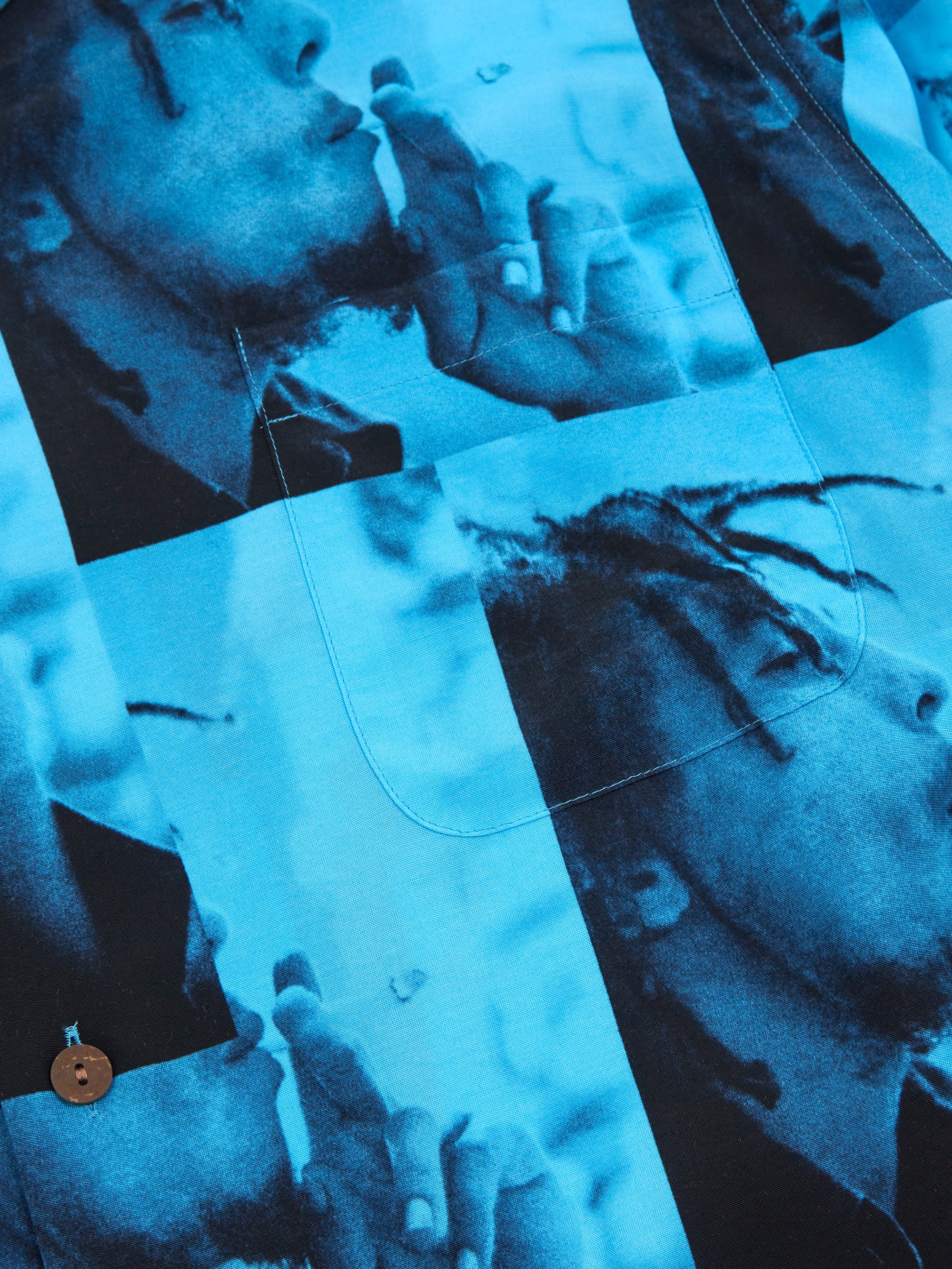 Wacko Maria Bob Marley / Hawaiian L/S (Type-1) - Blue - Image 3