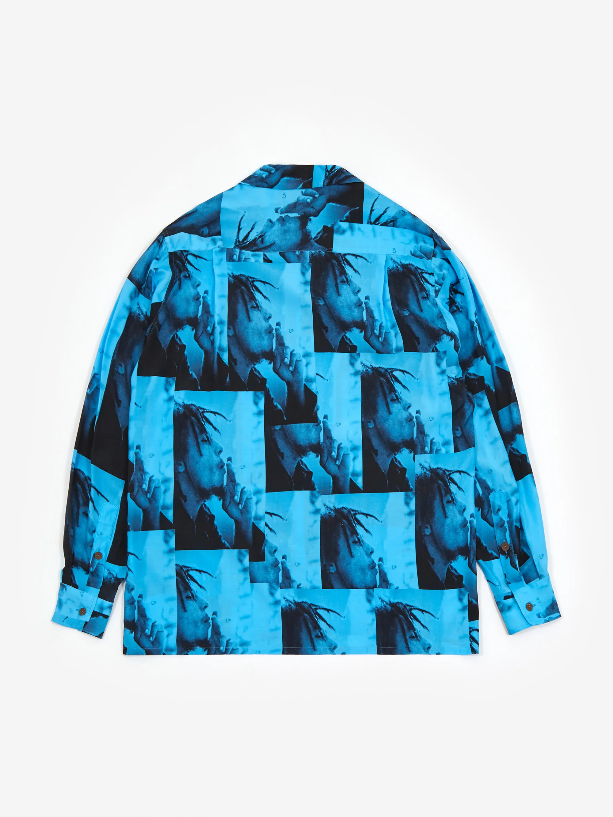 Wacko Maria Bob Marley / Hawaiian L/S (Type-1) - Blue - Image 6
