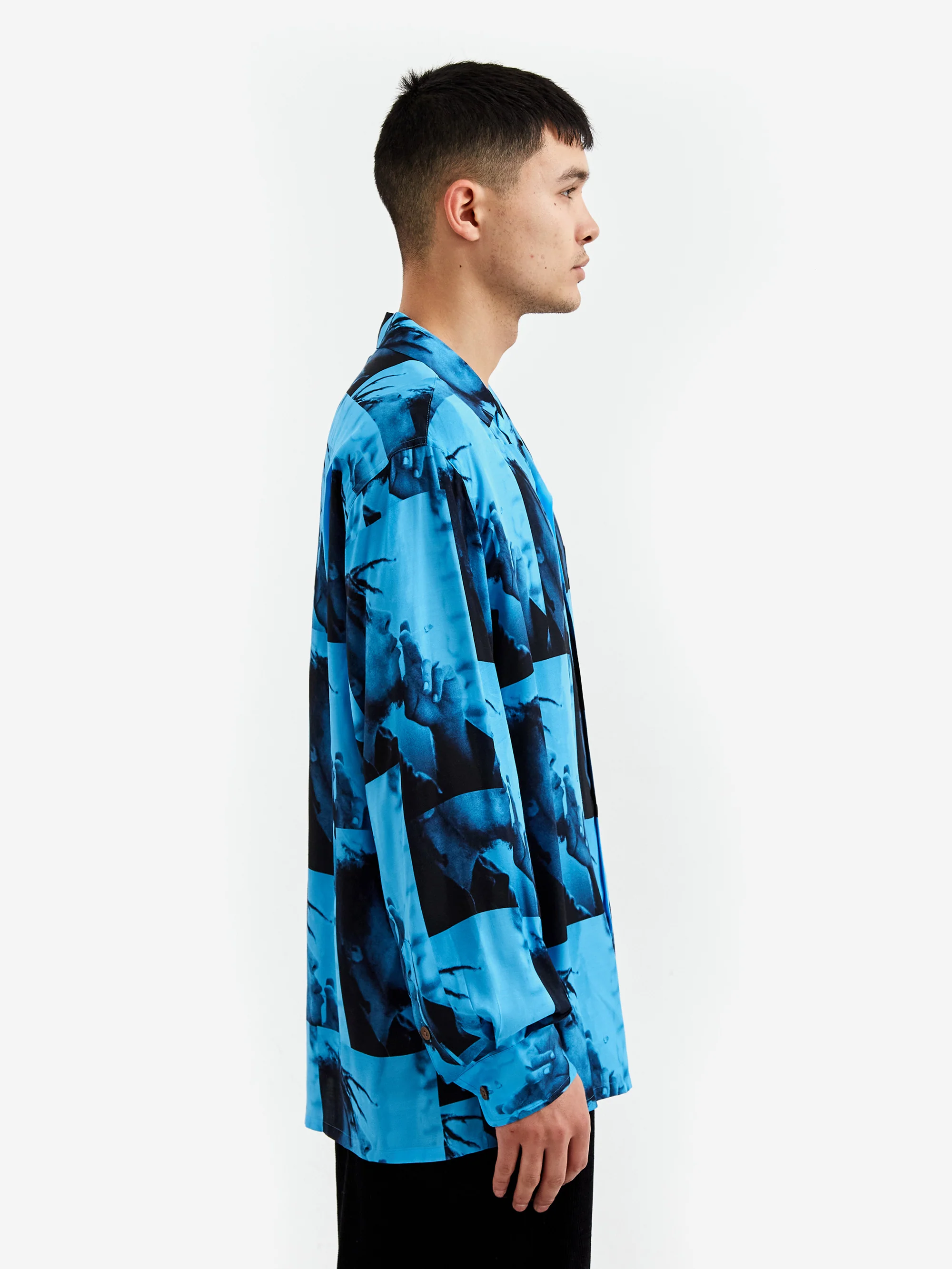 Wacko Maria Bob Marley / Hawaiian L/S (Type-1) - Blue - Image 8