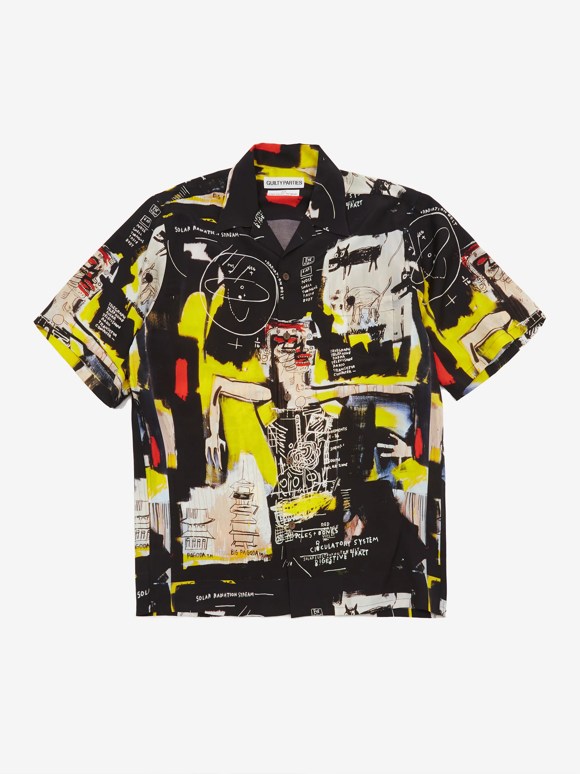 Wacko Maria Jean-Michael Basquiat Short Sleeve Hawaiian Shirt - One