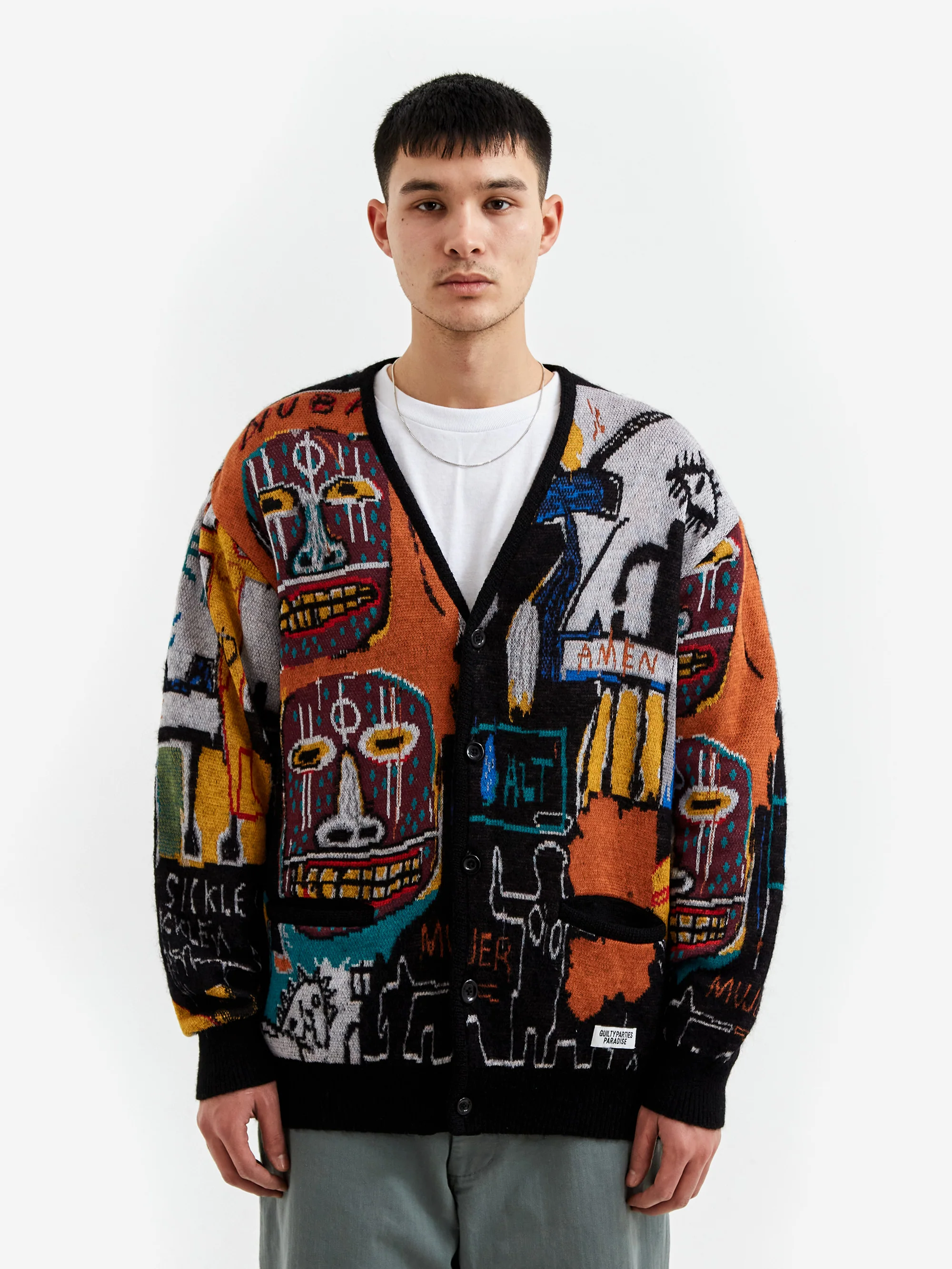 Wacko Maria Jean-Michel Basquiat / Cardigan (Type-2) - Multi - Image 2