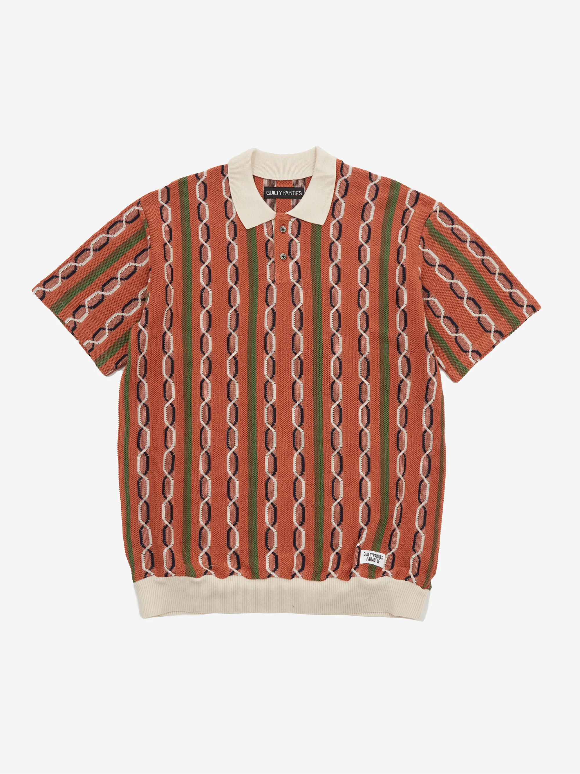 Wacko Maria Knit Polo Shirt - Brown