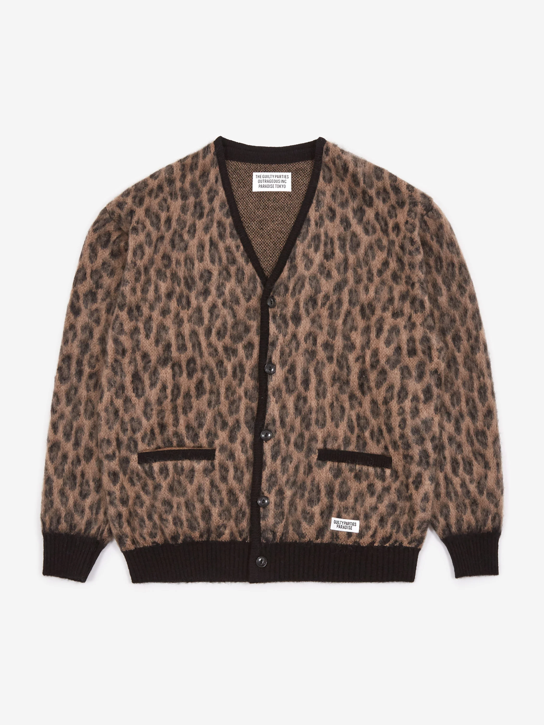Wacko Maria Leopard Mohair Cardigan Type-1 - Brown