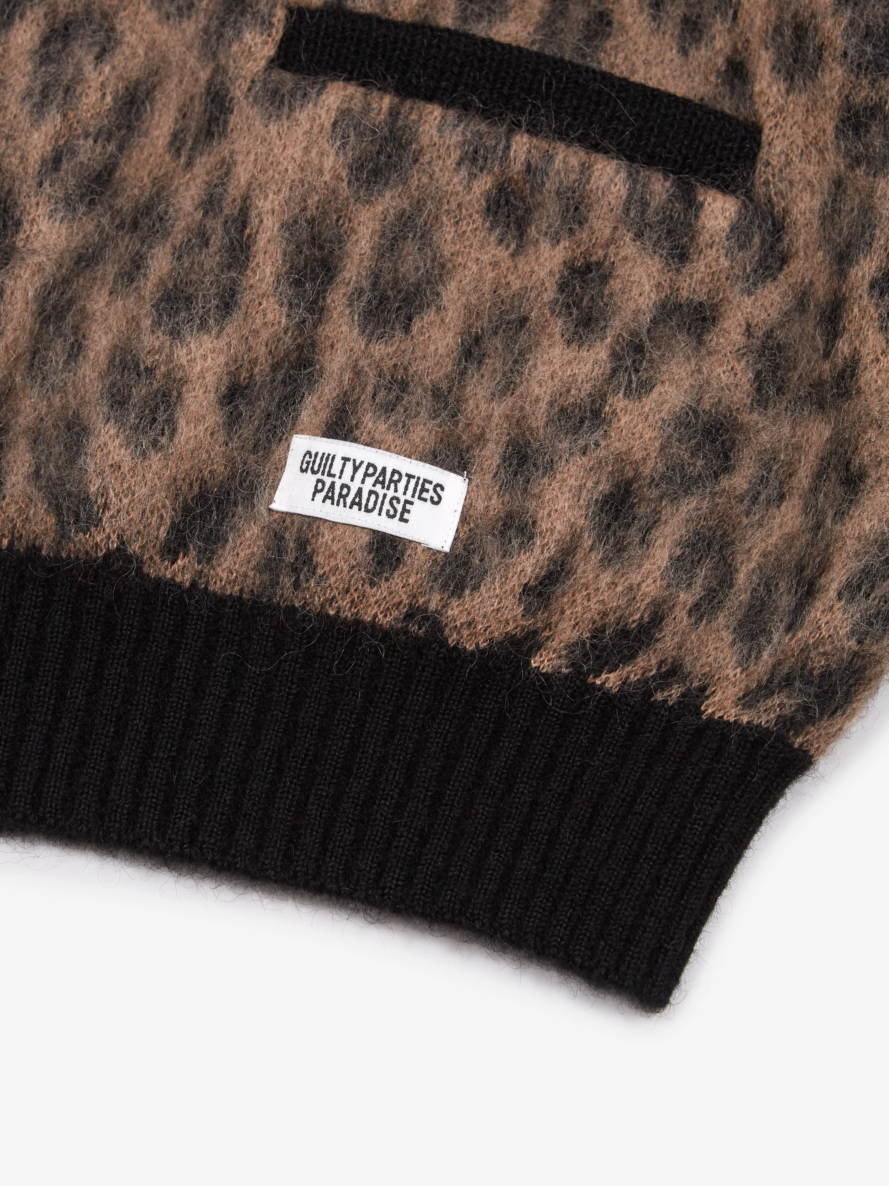 Wacko Maria Leopard Mohair Cardigan Type-1 - Brown - Image 4