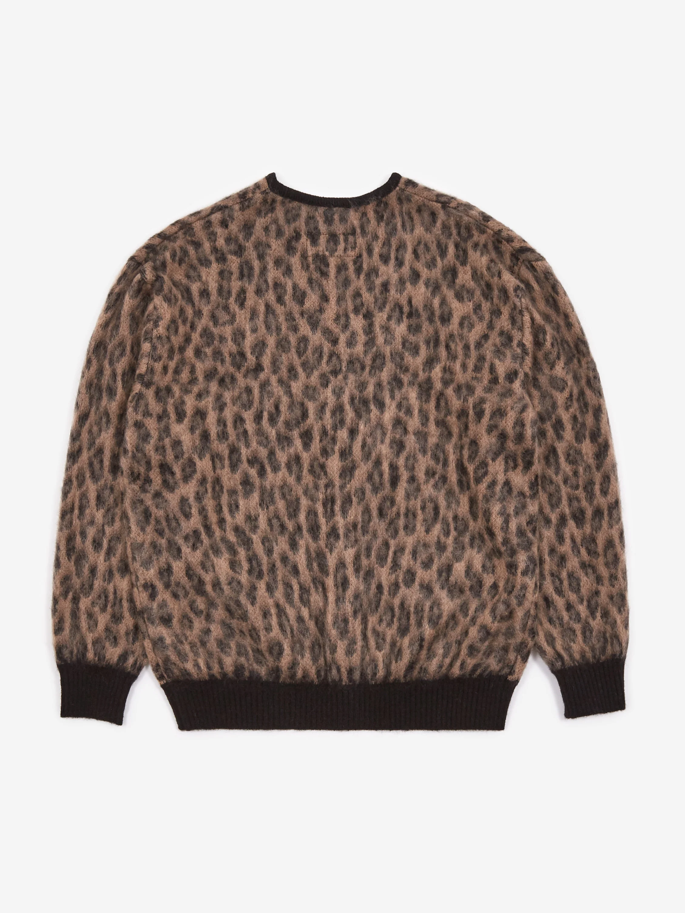 Wacko Maria Leopard Mohair Cardigan Type-1 - Brown - Image 5