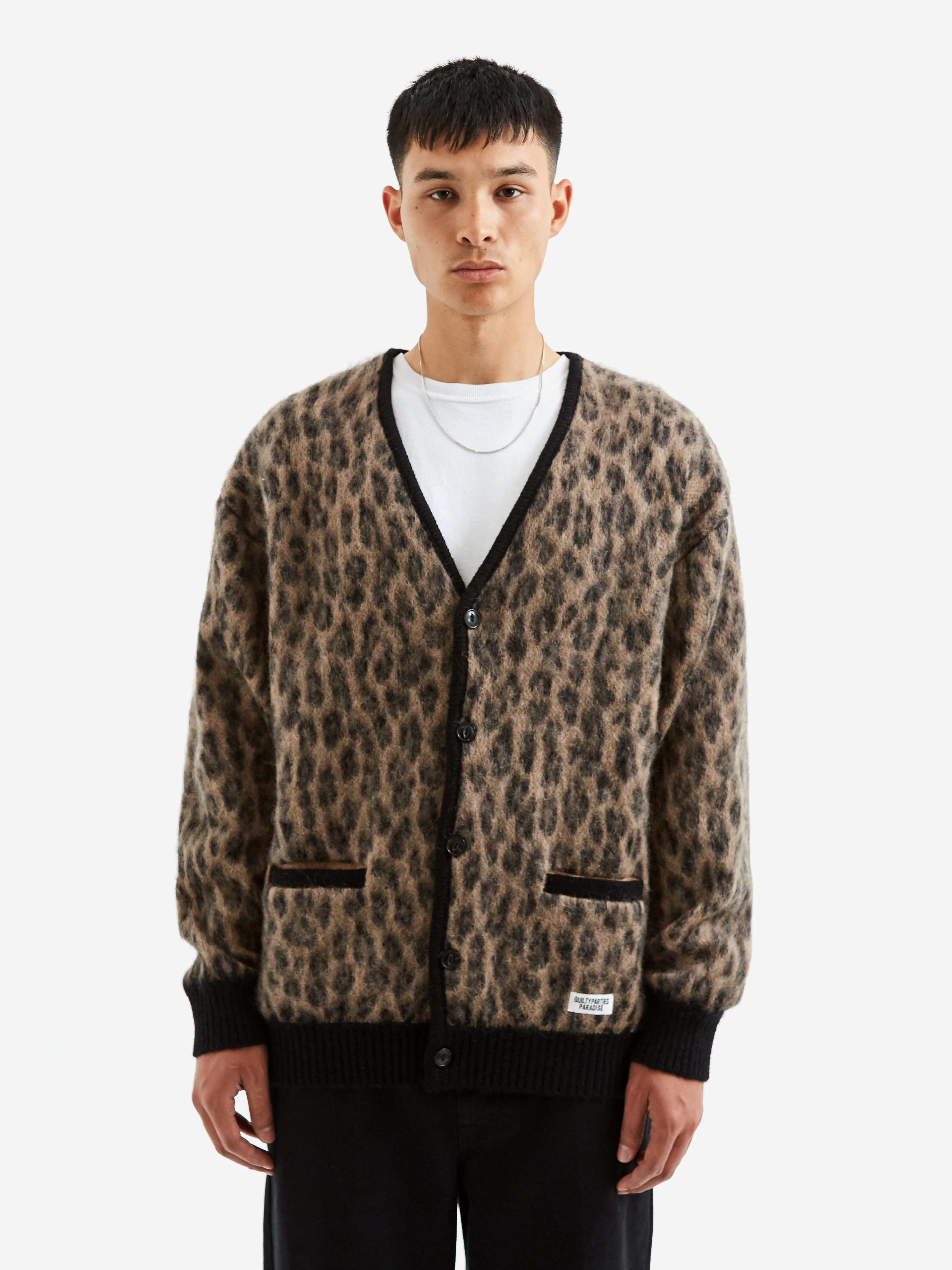 Wacko Maria Leopard Mohair Cardigan Type-1 - Brown - Image 6