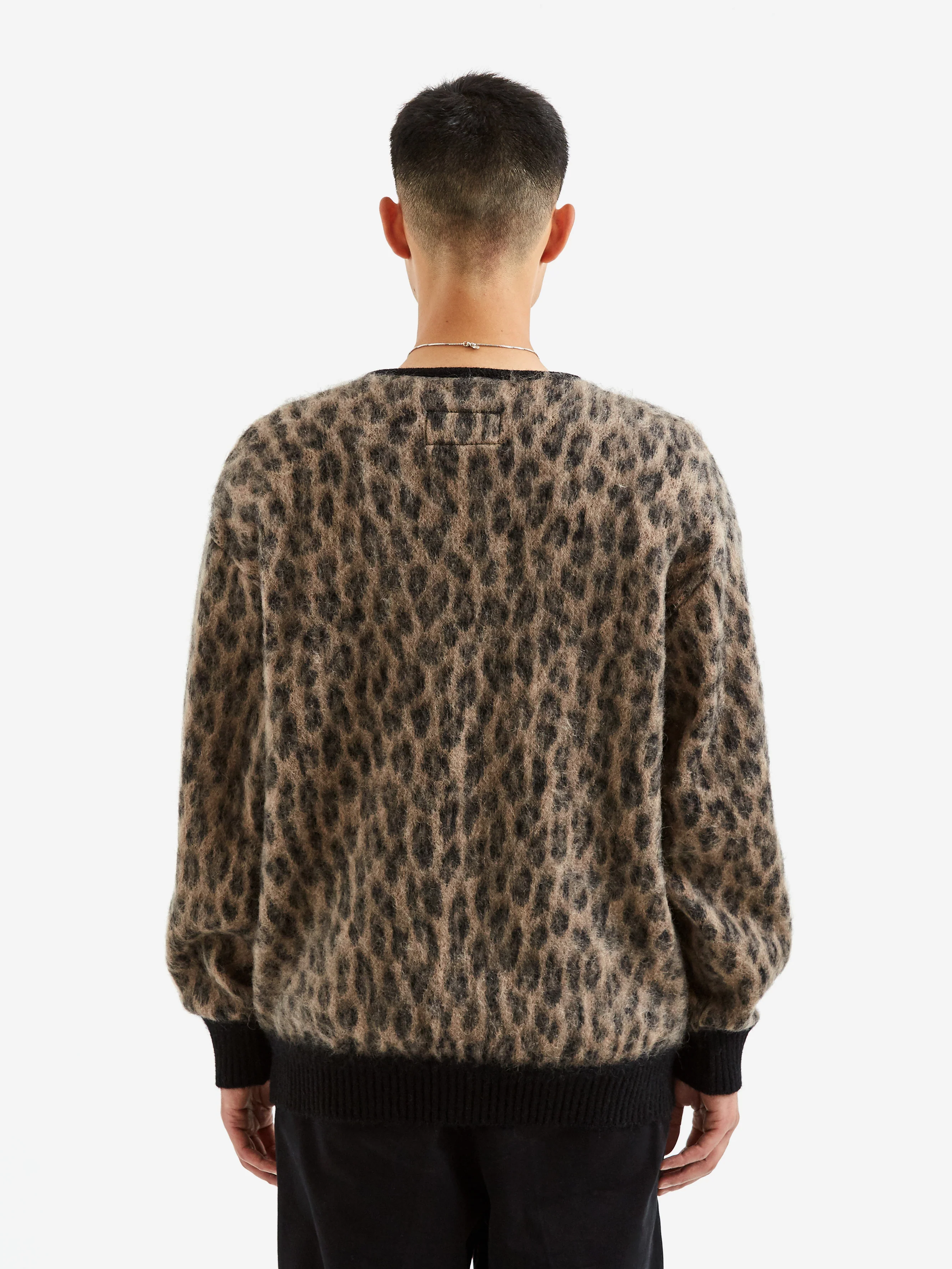 Wacko Maria Leopard Mohair Cardigan Type-1 - Brown - Image 8