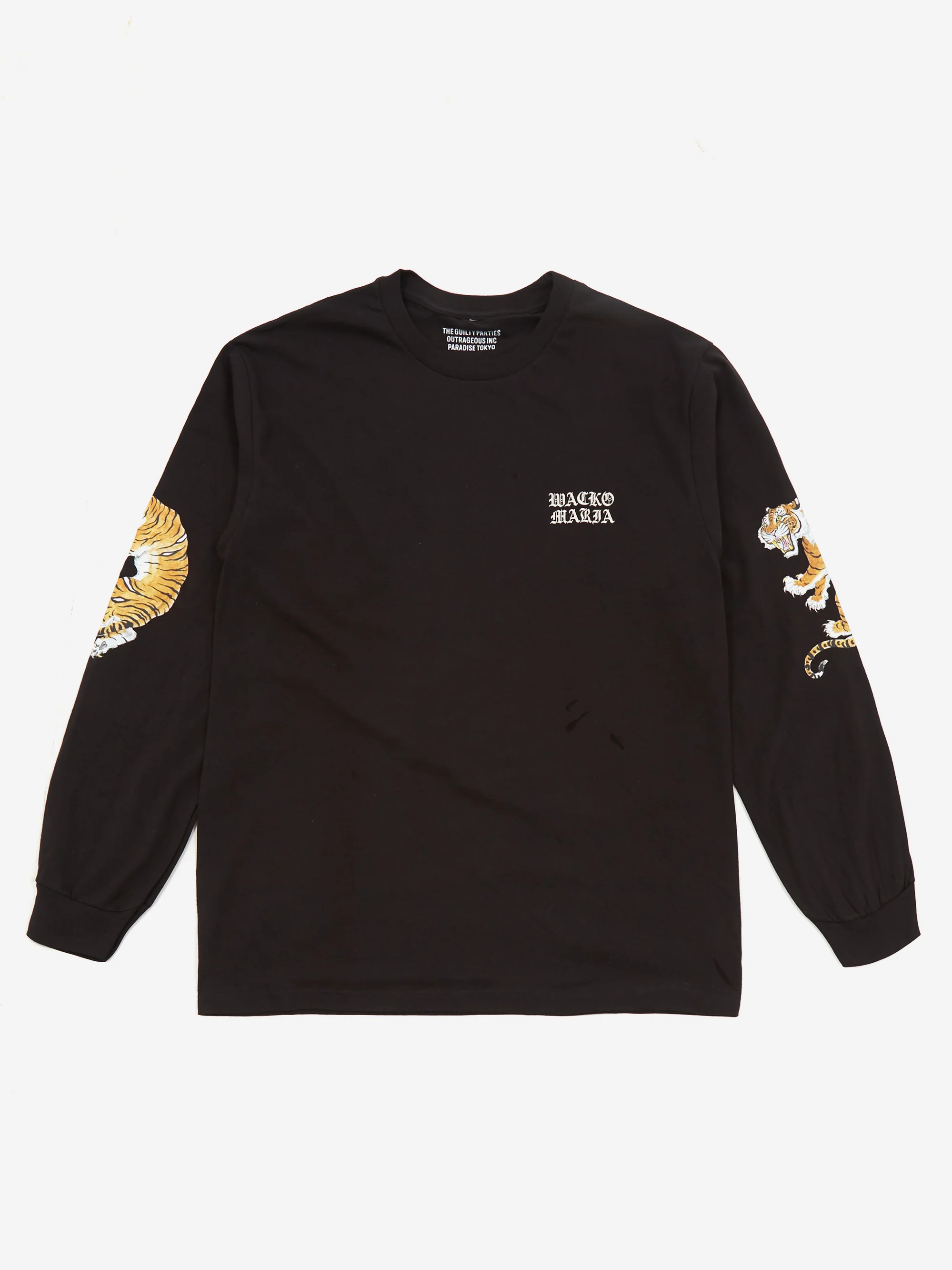 Wacko Maria Tim Lehi / Crew Neck Long Sleeve T-Shirt ( Type-2 ) - Black