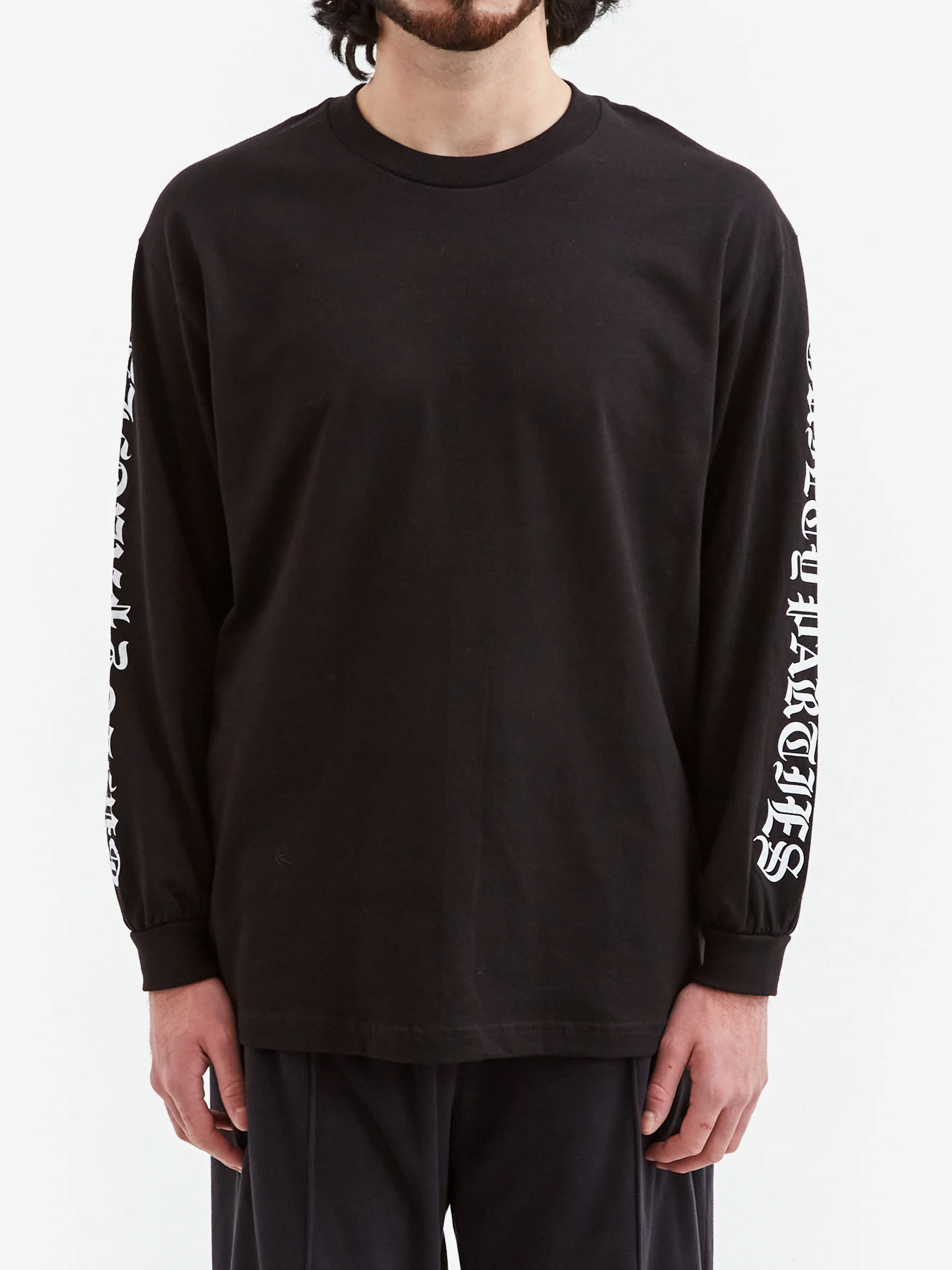 Wacko Maria Tim Lehi Crew Neck Long Sleeve T-Shirt (Type-3) - Black - Image 2